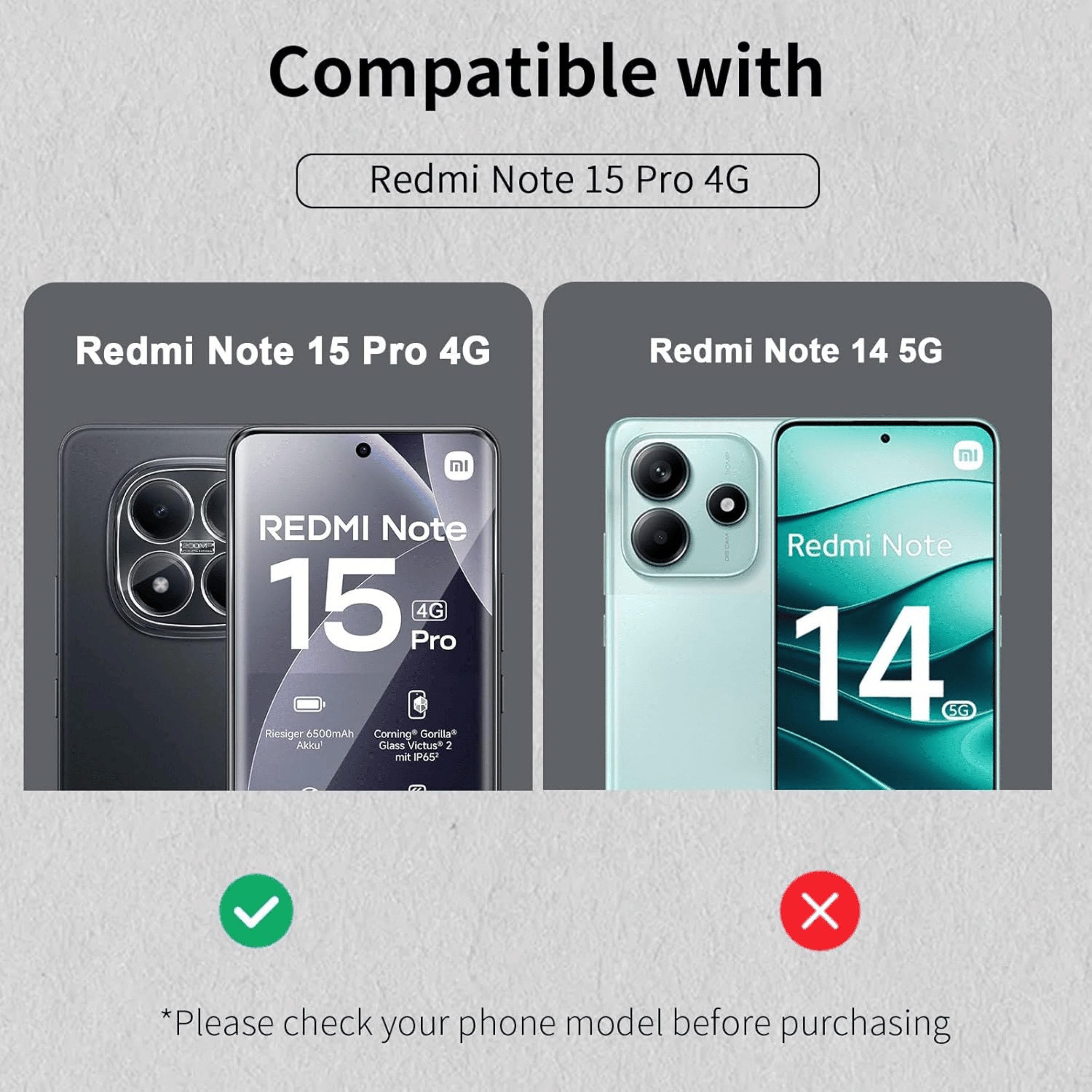 SmartUP Displayschutzglas 2X Schutzglas für Xiaomi Redmi Note 15 Pro 4G Panzerfolie Full Screen für Xiaomi Redmi Note 15 Pro 4G, 2 Stück, Rundumschutz, passgena – Bild 2 von 5
