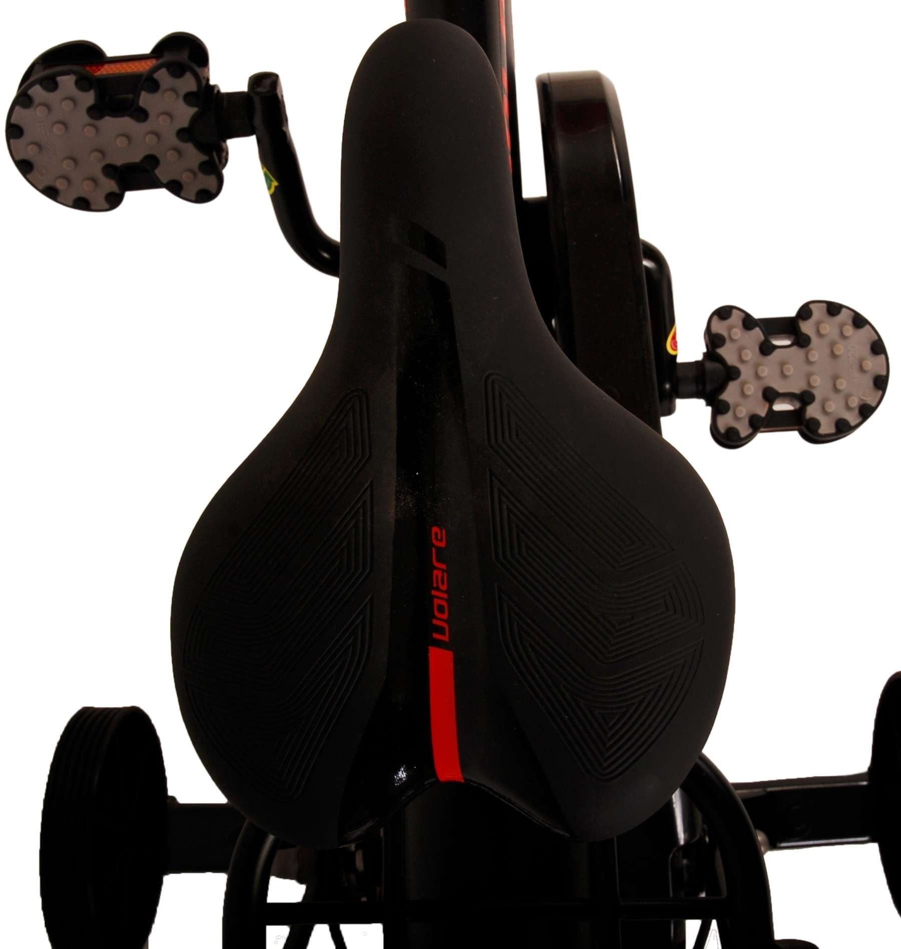 TPFSports Kinderfahrrad Volare Thombike 12 Zoll mit Rücktritt und Handbremse, 1 Gang, (Jungs Fahrrad - Rutschfeste Sicherheitsgriffe), Kinder Fahrrad 12 Zoll mit Stützrädern und Klingeln - Schwarz