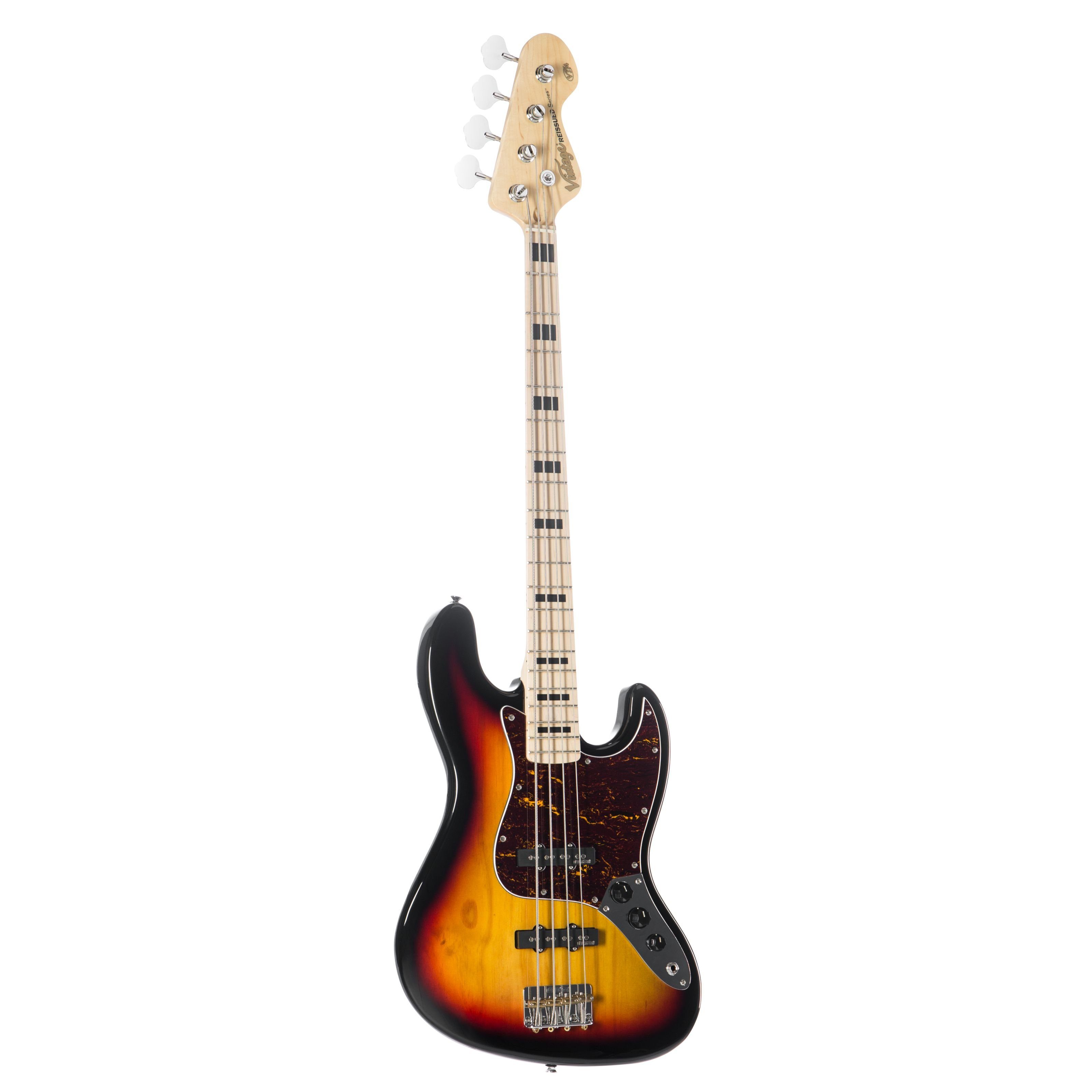 VINTAGE E-Bass, Reissued VJ747MSSB Sunset Burst, E-Bässe, 4-Saiter E-Bässe, Reissued VJ74MSSB Sunset Burst - E-Bass