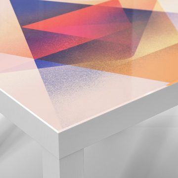 DEQORI Couchtisch 'Geometrie der Farben', Glas Beistelltisch Glastisch modern