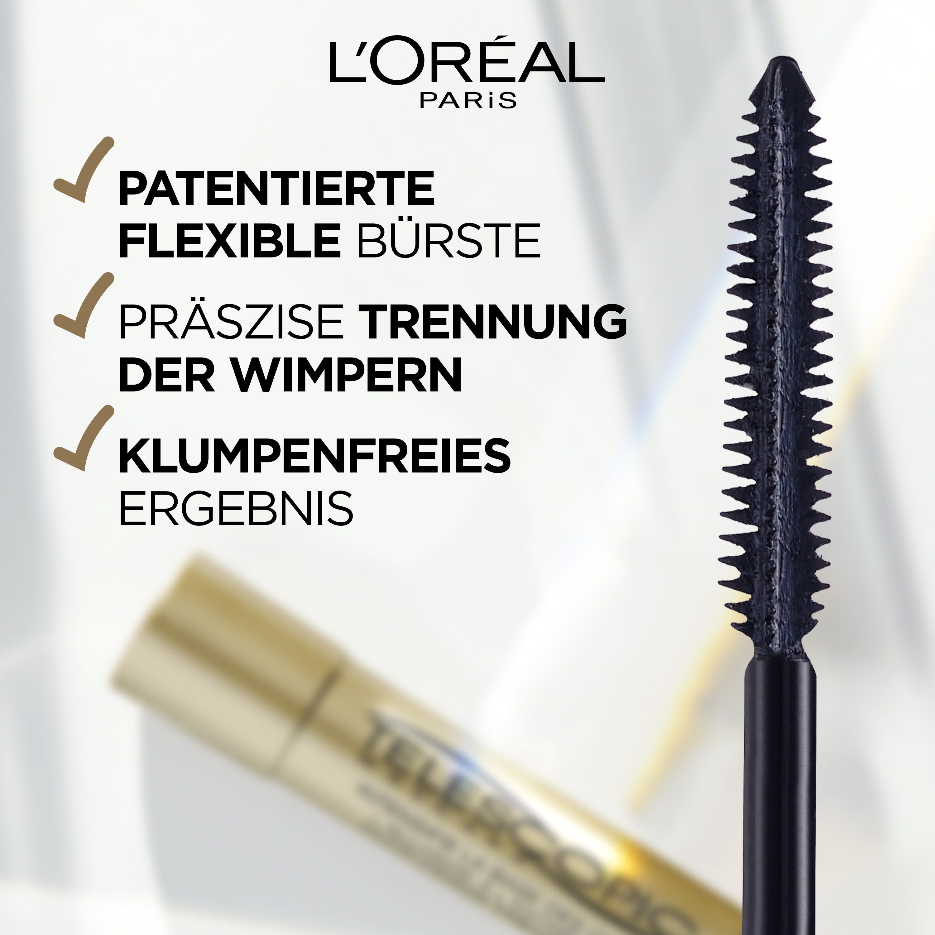 L'ORÉAL PARIS Mascara FALSE LASH TELECOPIC MASCARA, für eine ultimative Verlängerung und Verdichtung der Wimpern – Bild 4 von 5