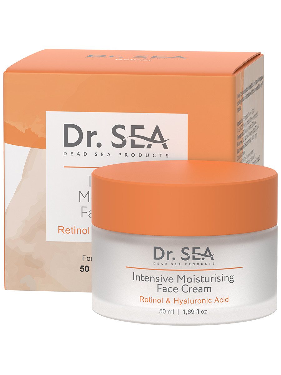 DR. SEA Feuchtigkeitscreme Intensive Feuchtigkeitscreme Hyaluronsäure Retinol, Mit Niacinamid und Traubenkernöl