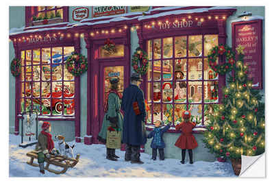 Posterlounge Wandfolie Steve Read, Weihnachtlicher Spielwarenladen, Illustration