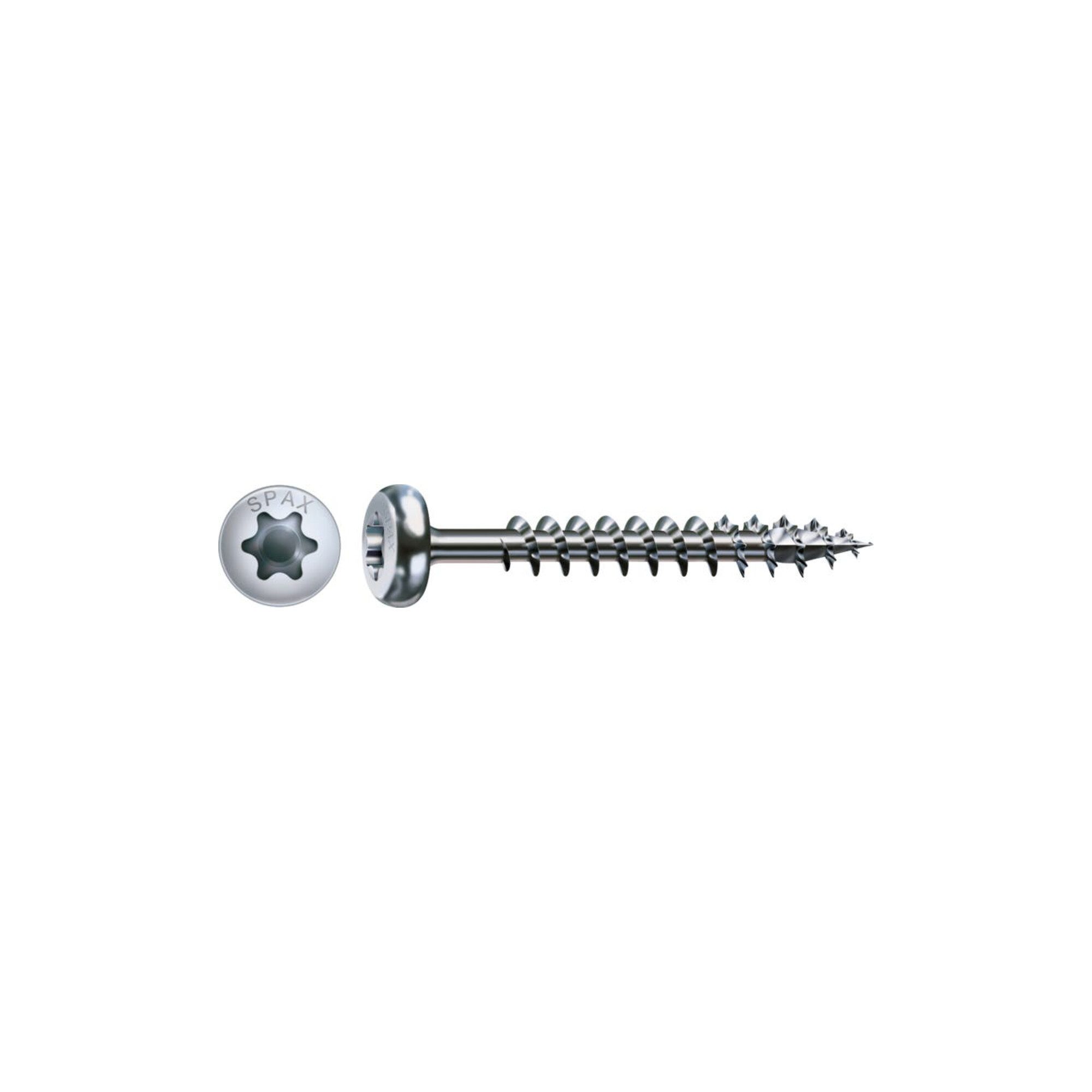 SPAX Holzbauschraube Spax Universalschraube 6 x 100 mm Halbrundkopf T-STAR plus Teilgewinde