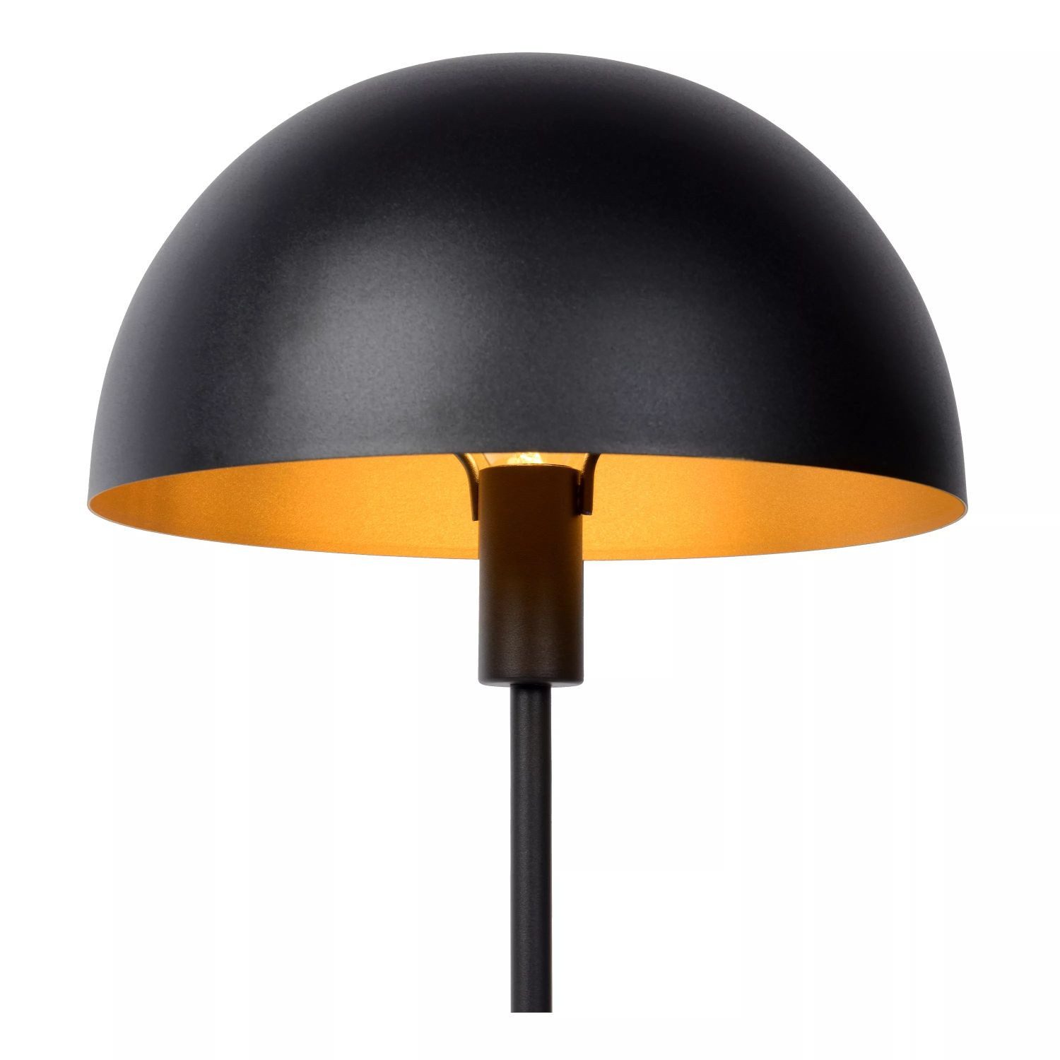 Licht-Erlebnisse Nachttischlampe PAZIL, ohne Leuchtmittel, Metall E14 D: 25 cm rund 40 cm hoch Schwarz Industrial Tischlampe