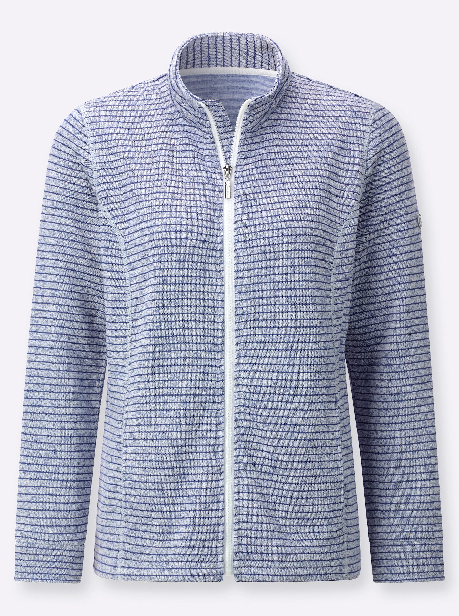 Fleecejacke Strickfleece-Jacke Langarm