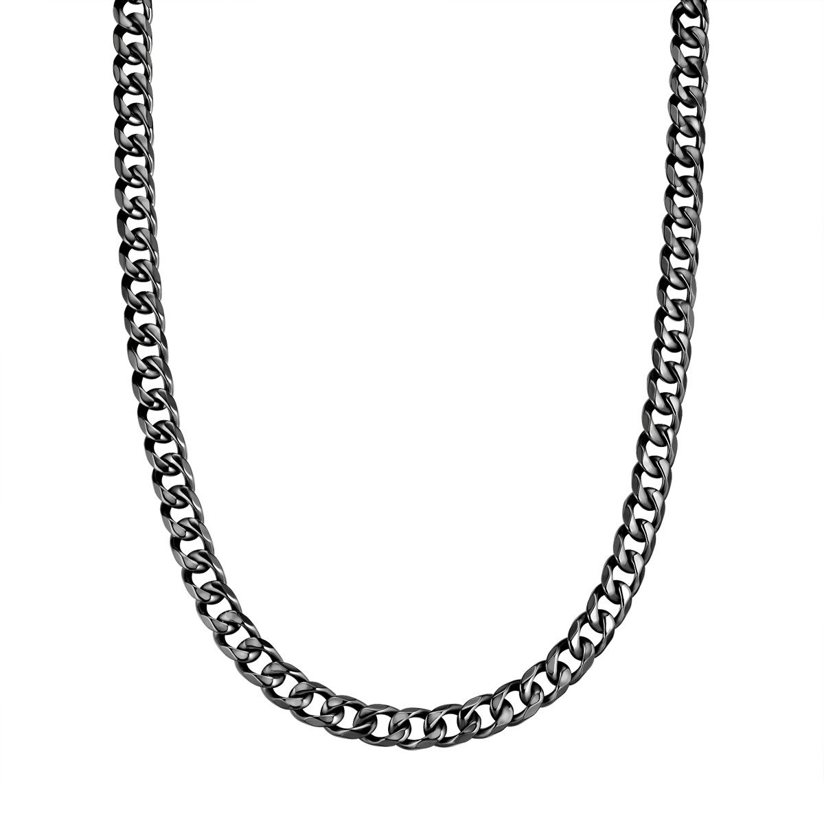 Edelstahlkette schwarz