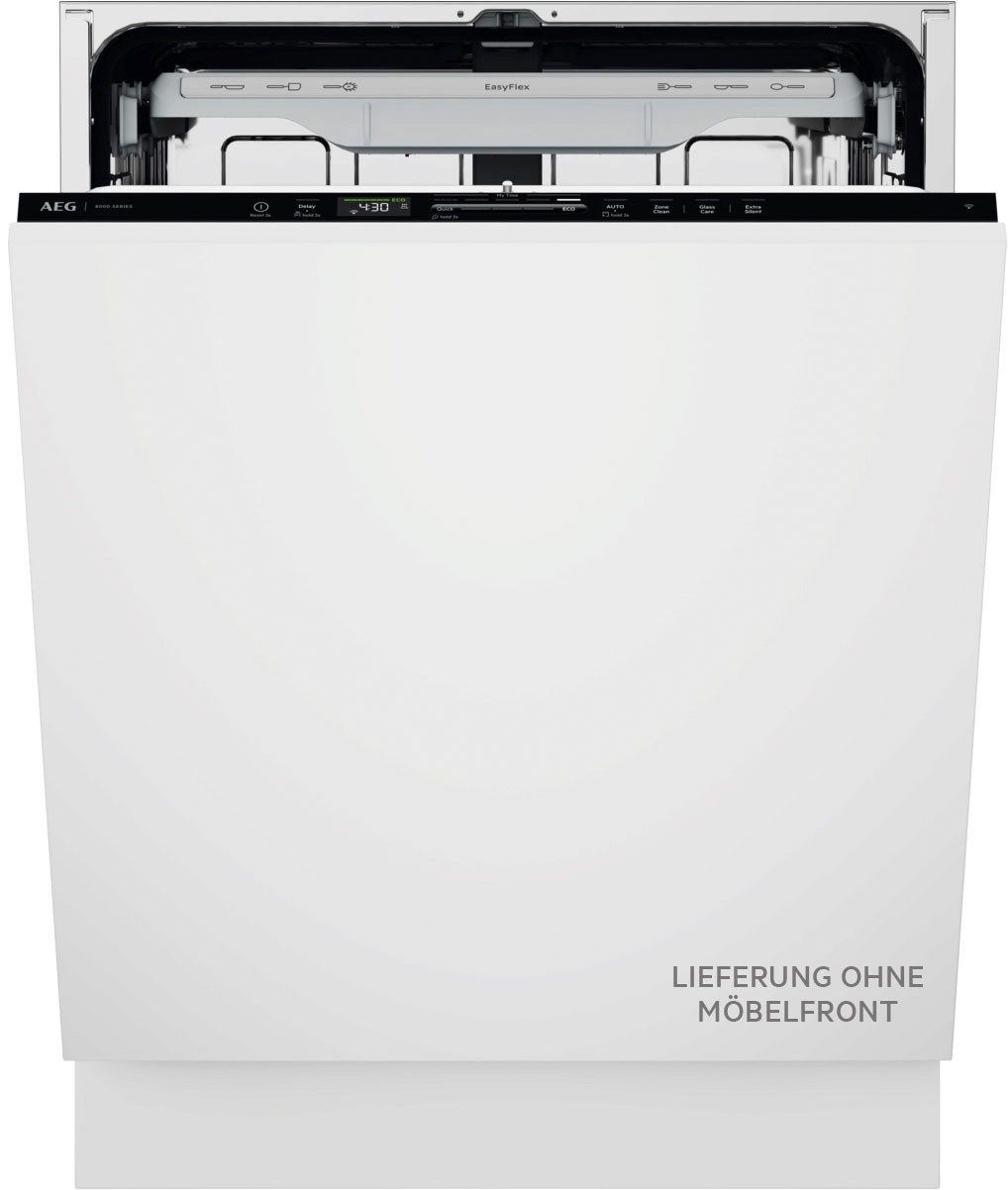 AEG vollintegrierbarer Geschirrspüler Serie 8000, 60 cm, WiFi GI8200B2SC, 14 Maßgedecke, Wassersparende Spülmaschine mit nur 8,4l kraftvoll gegen Eingebranntes