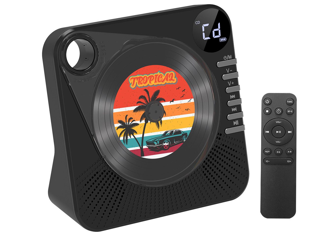 Greadio CD86 Tragbarer CD-Player mit Bluetooth 5.1 & Fernbedienung tragbarer CD-Player (Bluetooth 5.1)
