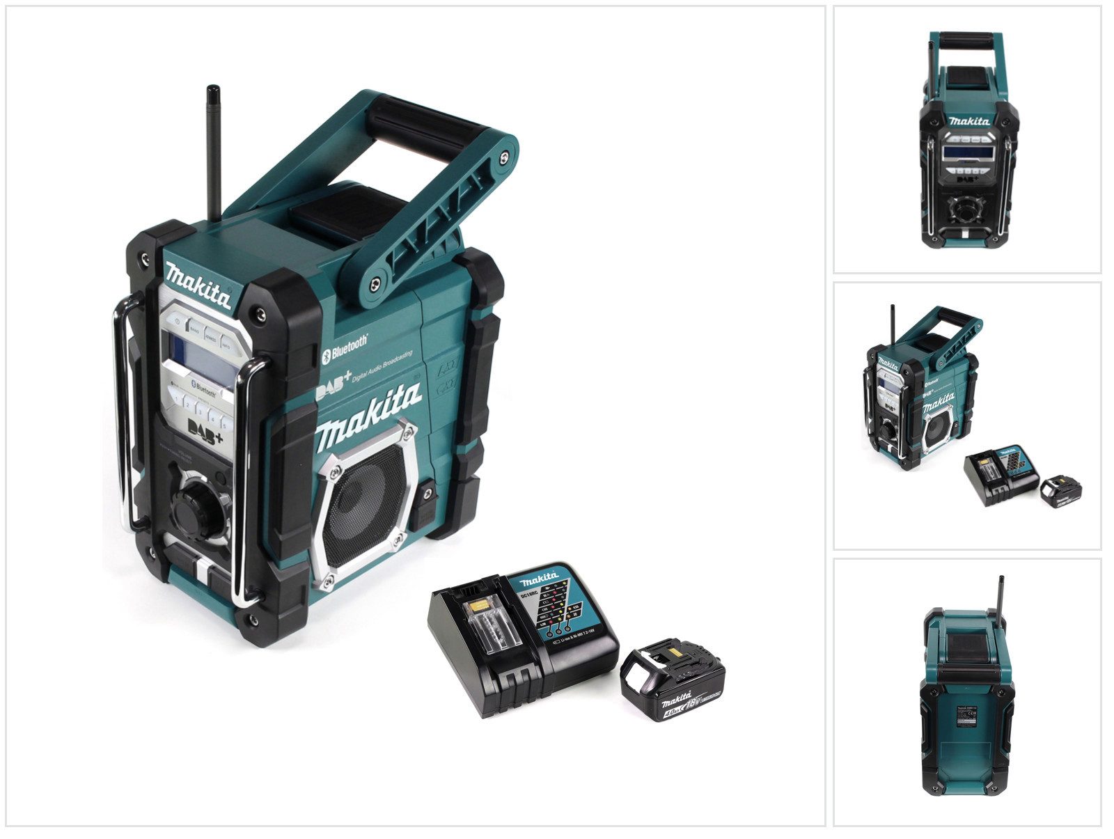 Makita DMR 112 RM1 Akku Baustellen Radio 7,2 - 18V Bluetooth DAB+ + 1x 4,0Ah Baustellenradio