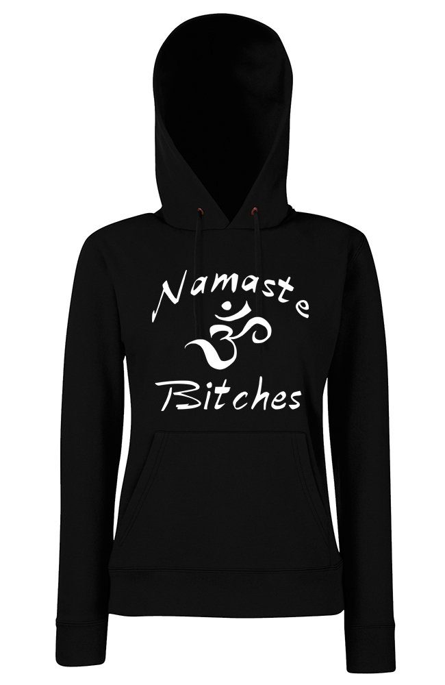Youth Designz Kapuzenpullover Namaste B*tches Damen Hoodie Pullover mit lustigem Yoga Print