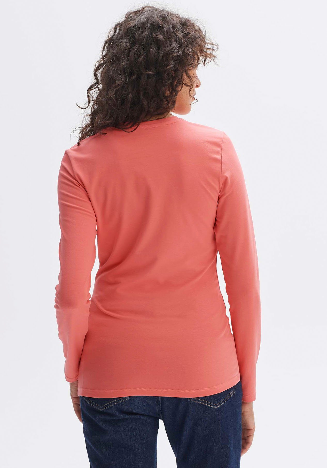 Langarmshirt in OPUS cleaner Basic-Form Smilla watermelon