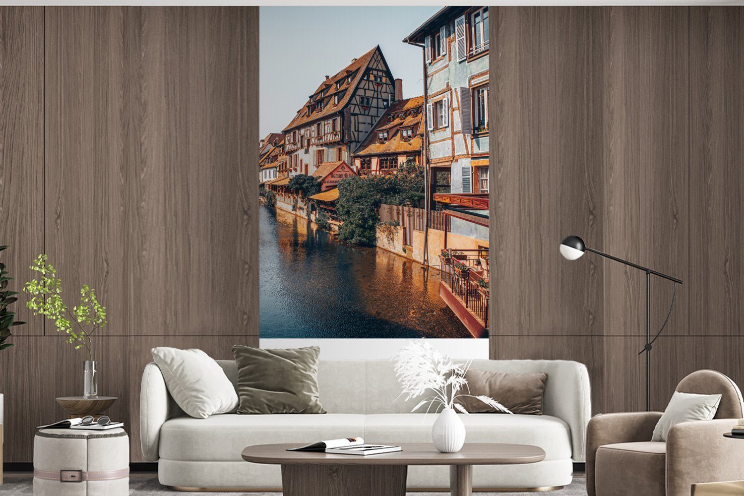 MuchoWow Fototapete Deutschland - Wasser (2 Vliestapete St), Schlafzimmer Matt, - Architektur, für bedruckt, Küche, Wohnzimmer Fototapete
