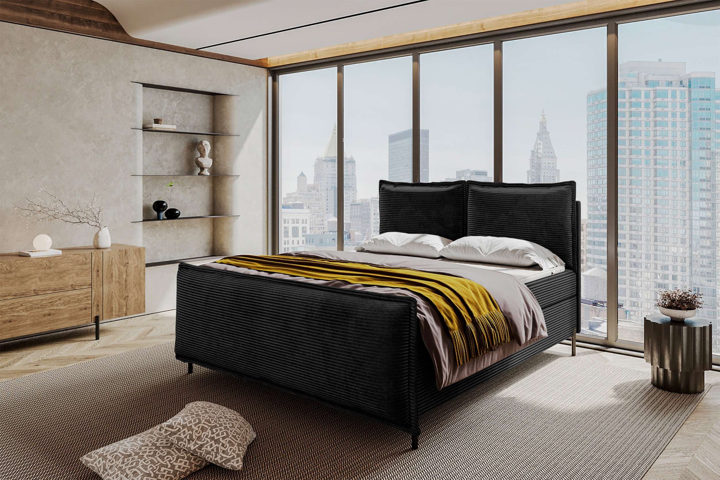 99rooms Boxspringbett Vero (Schlafzimmerbett, Bett), 140/160/180/200x200 cm günstig online kaufen