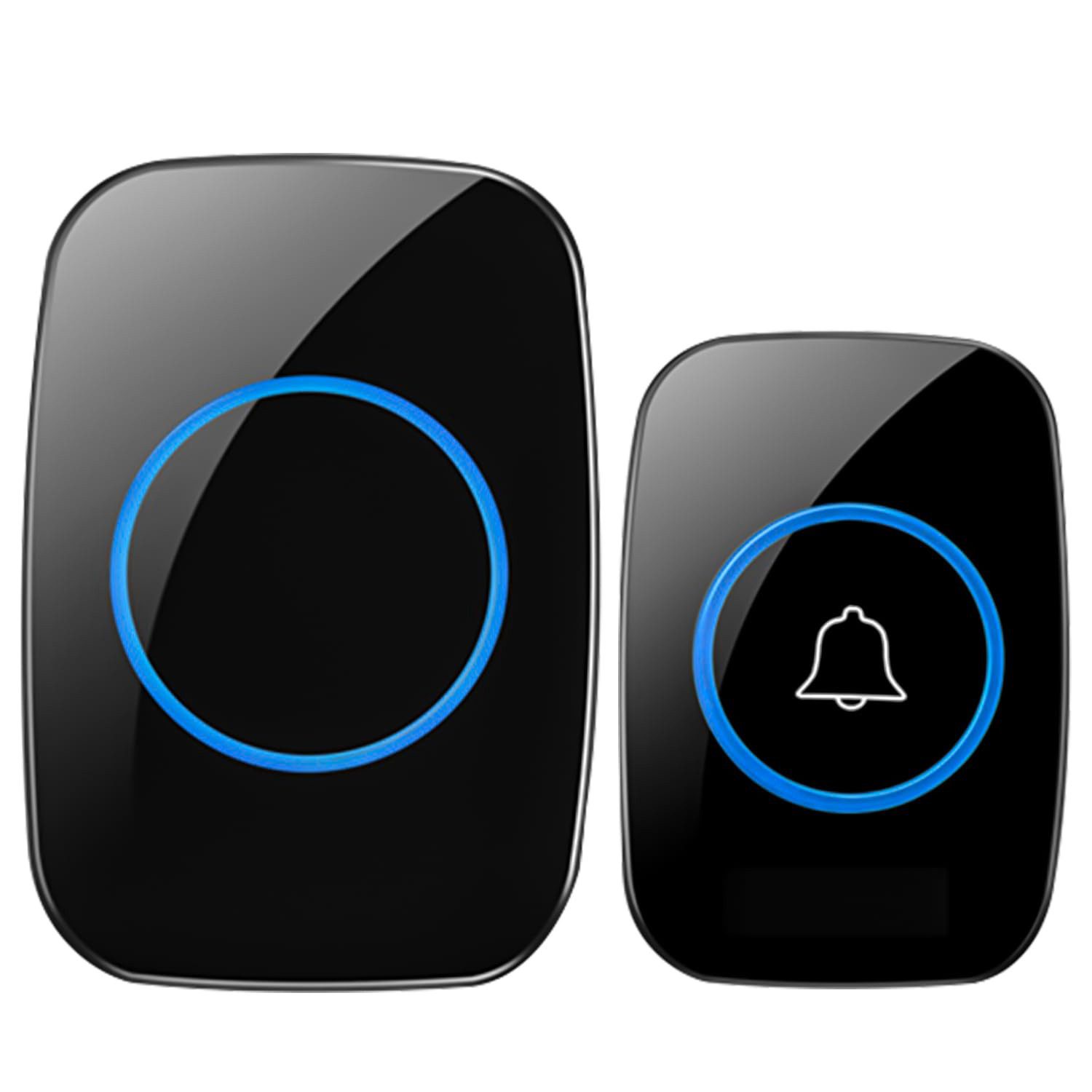 SinLaw Türklingel Drahtlose Türklingel, 300 Meter Ring Doorbell IP44 Wasserdicht (1-St), Haustürklingel-Set, 5 Bände