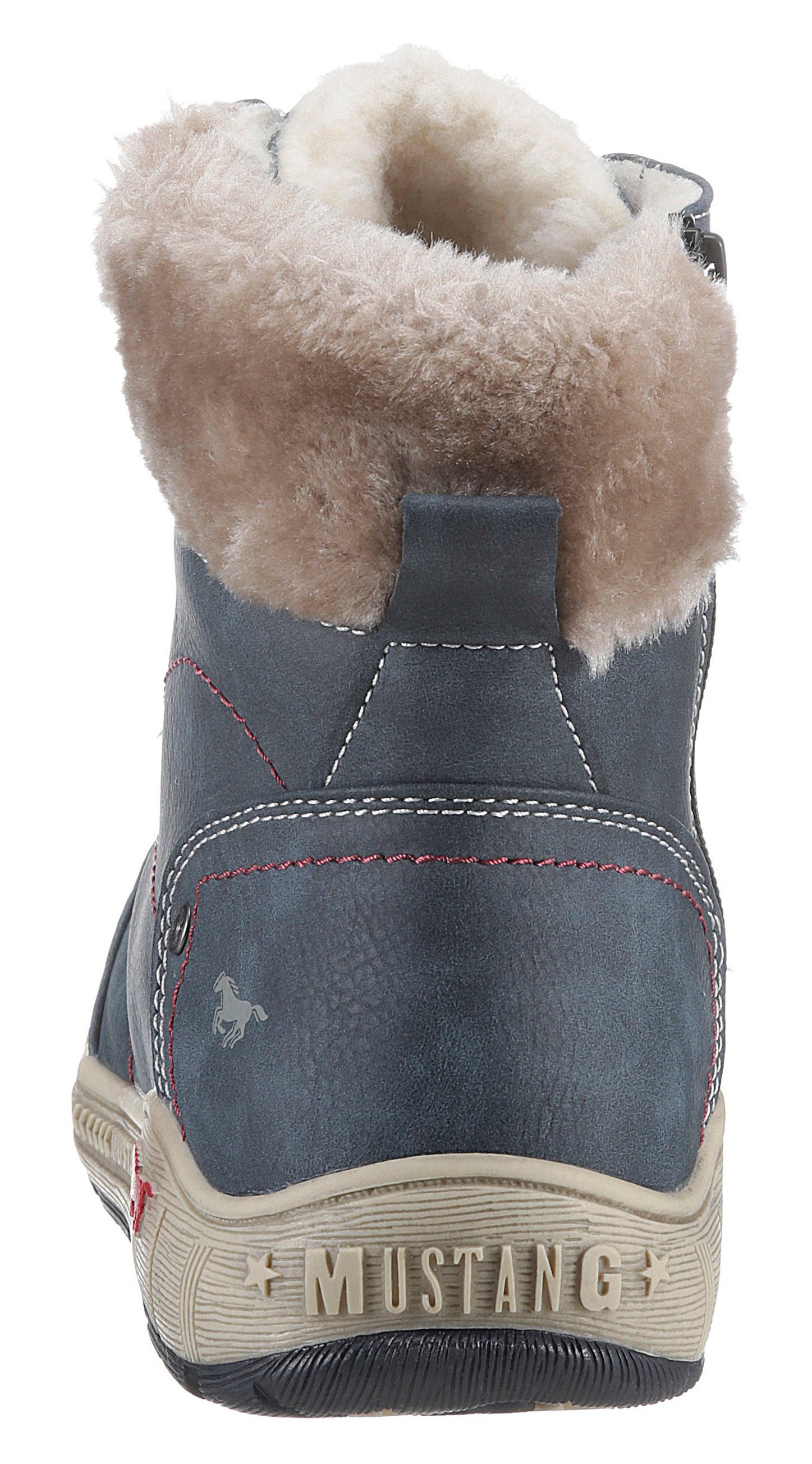 Mustang Shoes Winterboots mit Kunstfellkragen in Weite G = weit günstig online kaufen