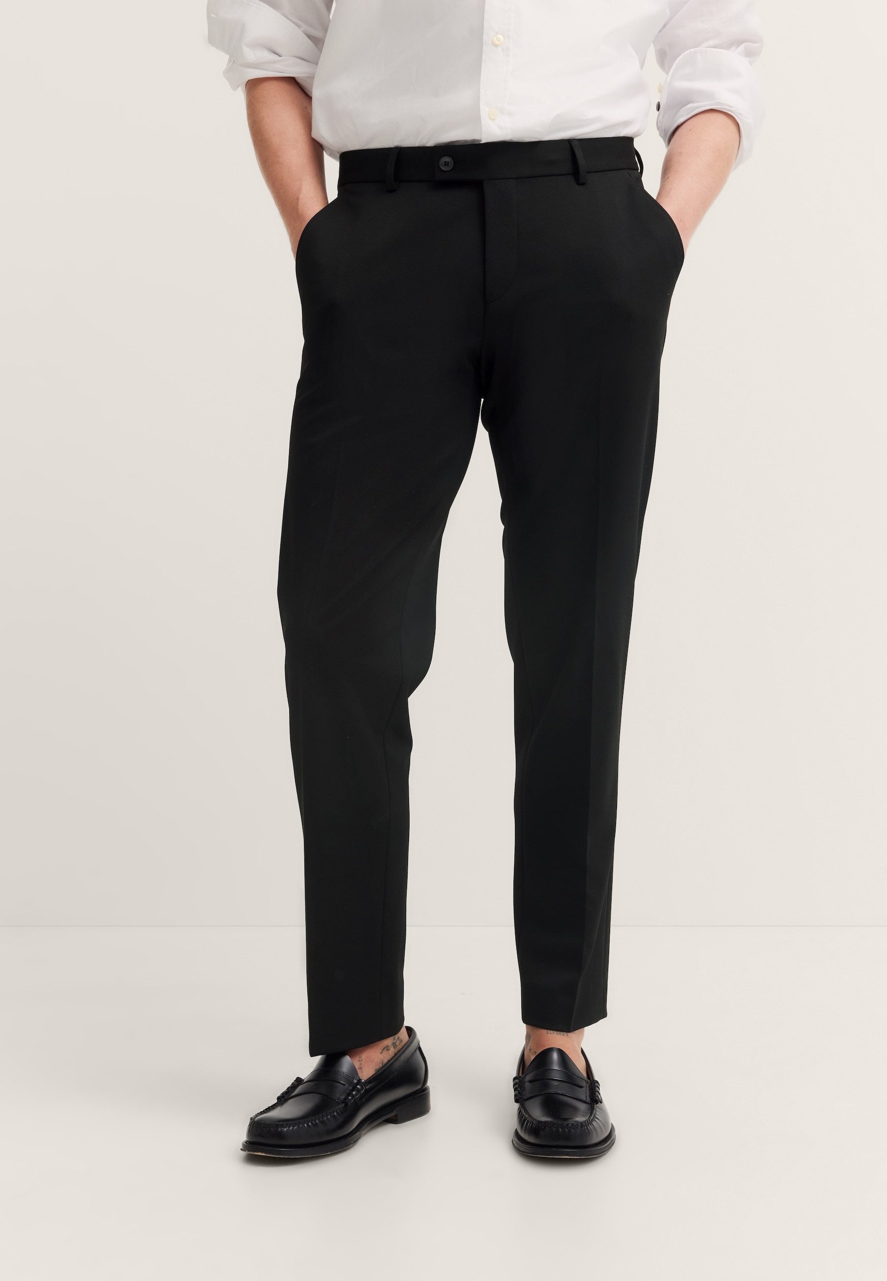bugatti Anzughose Regular Fit Jersey-Artikel mit Stretch