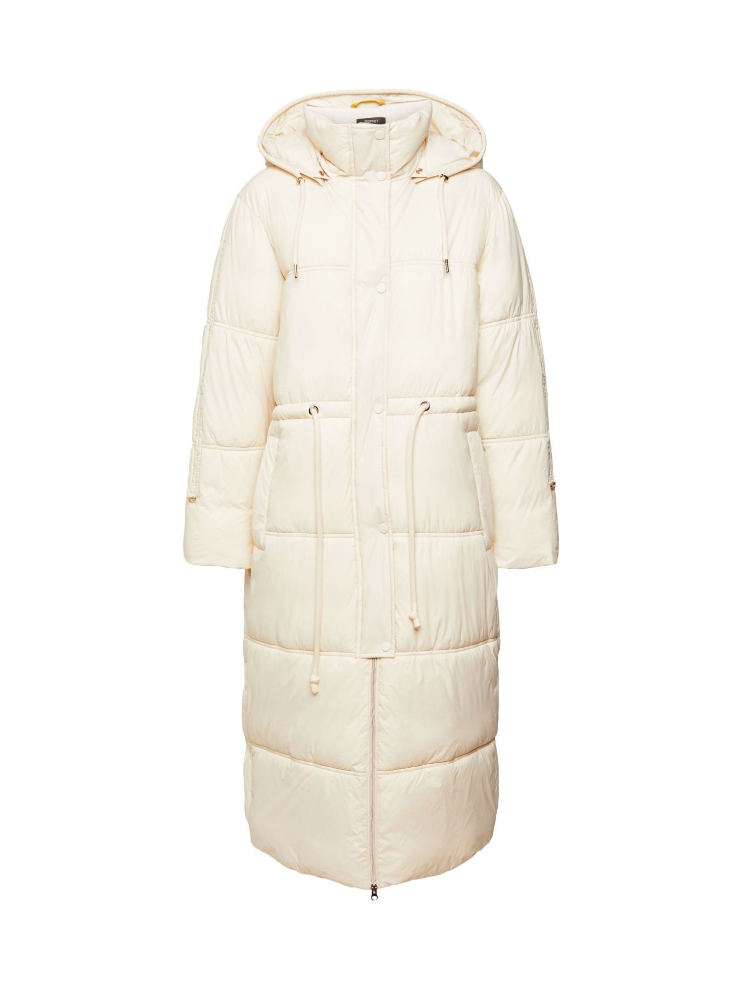 Esprit Collection Steppmantel Oversize-Puffercoat mit Kordelzug in der Taille