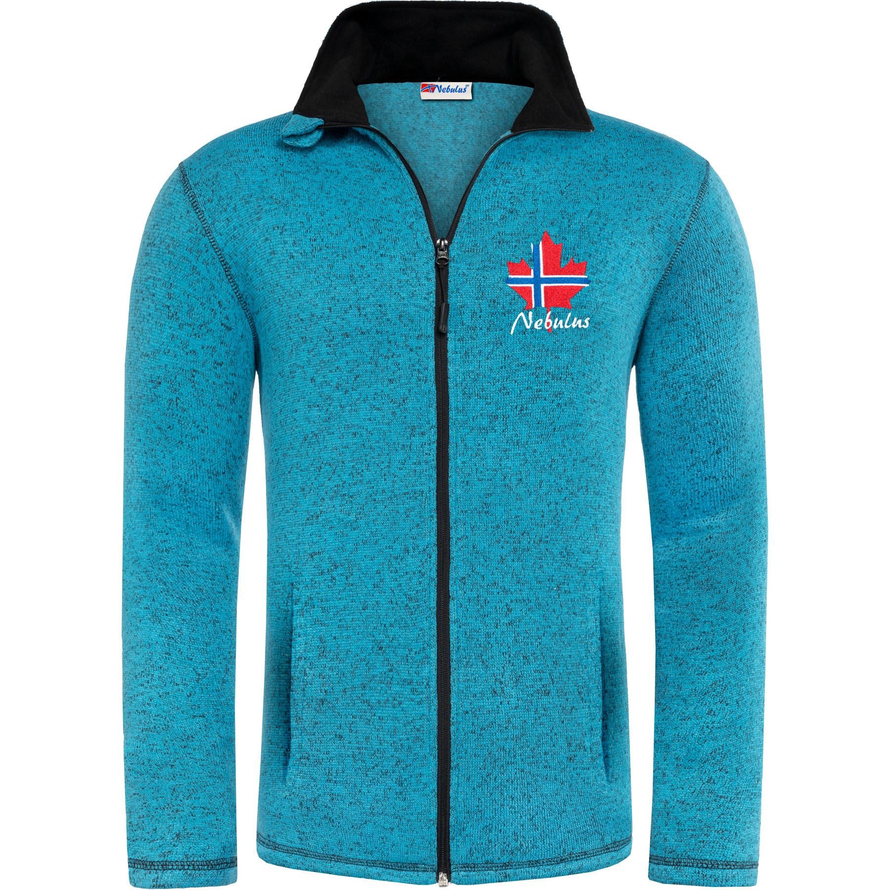 Nebulus Fleecejacke CHIOS, P5180 - Herren, türkis-schwarz, XXL günstig online kaufen