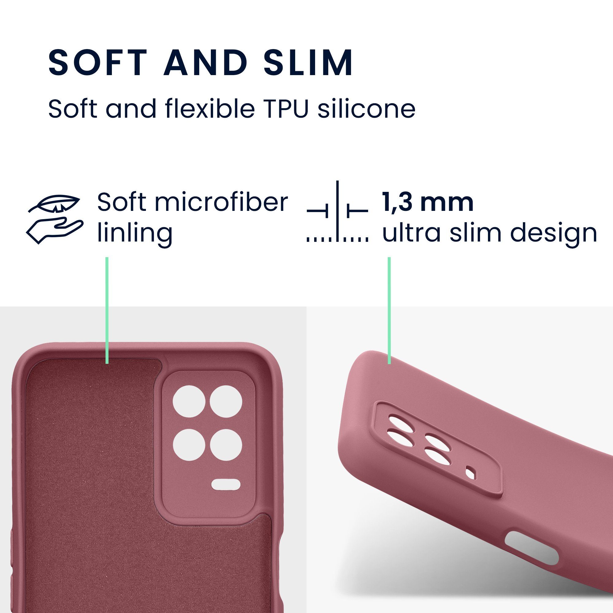 kwmobile Handyhülle Slim Case für Realme 8 (5G) / Narzo 30 (5G), Hülle Silikon Handy - Handyhülle gummiert