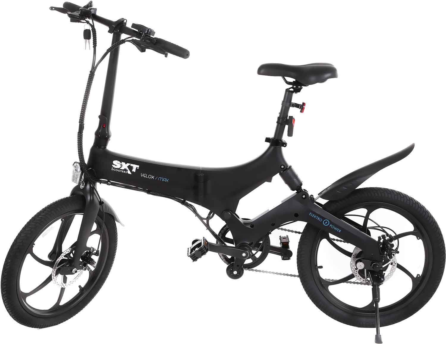 SXT Scooters E-Bike Klapprad Velox MAX, 6 Gang, Heckmotor, 280,8 Wh, Pedelec, Elektrofahrrad für Damen u. Herren
