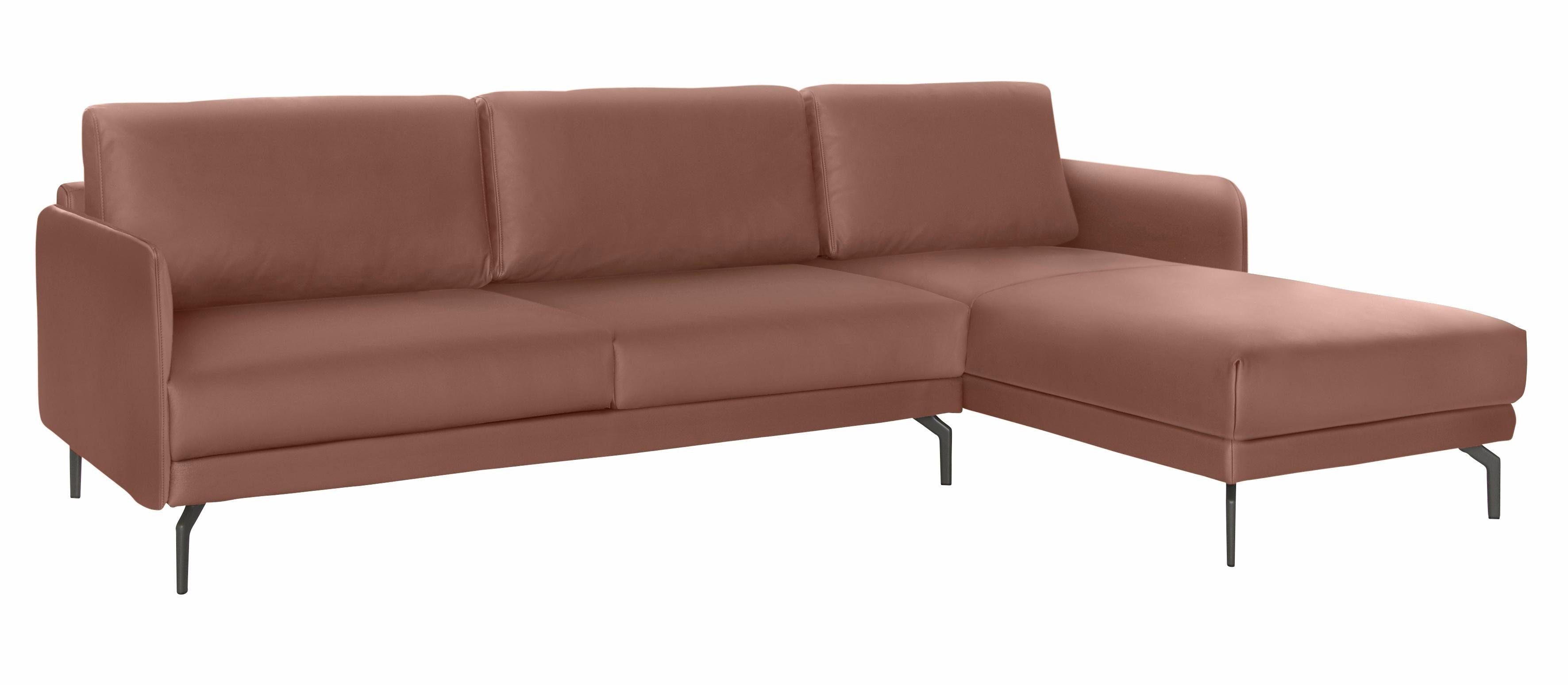 schmal, sofa Breite Alugussfüße cm, Ecksofa umbragrau hs.450, sehr in hülsta Armlehne 234