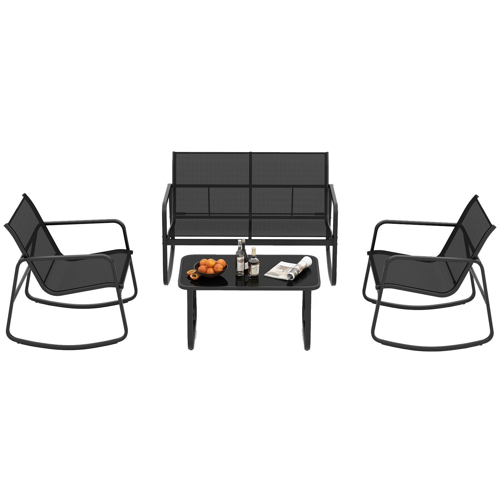 KOMFOTTEU Sitzgruppe, (Set, 4-tlg), 4 Personen Terrassenmöbel