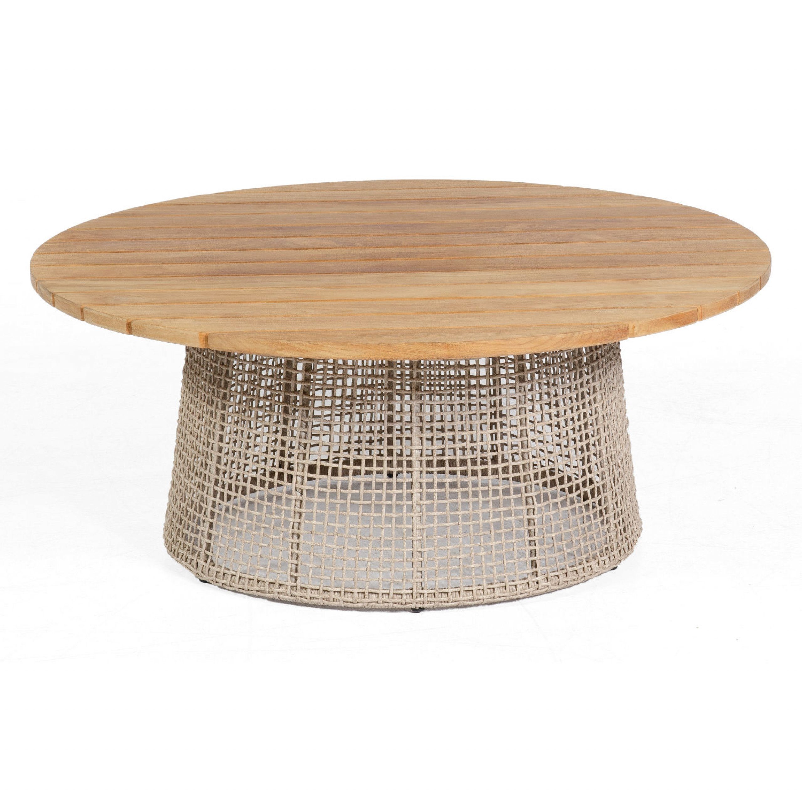 SonnenPartner Gartentisch Sonnenpartner Lounge-Tisch Couture Ø 100 cm  Teak/Aluminium mit