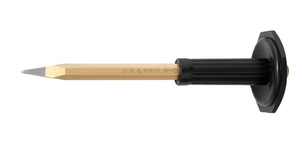 Rennsteig Инструментe Spitzmeißel Rennsteig Spitzmeißel 300 mm mit Handschutz