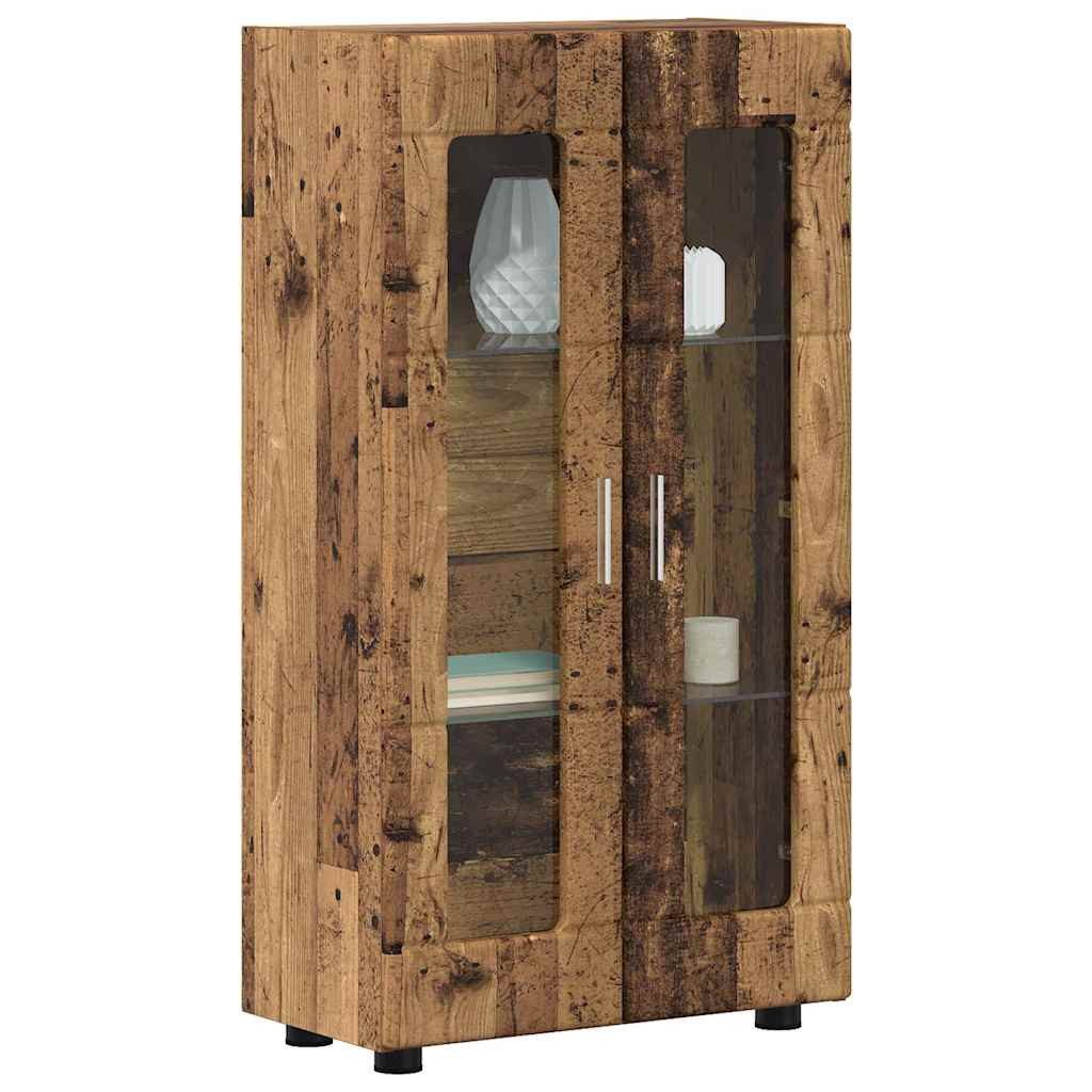 vidaXL Sideboard 55,5 x 29 x 100 cm Vitrine Glasschrank Sideboard Wohnzimmer mit Regal