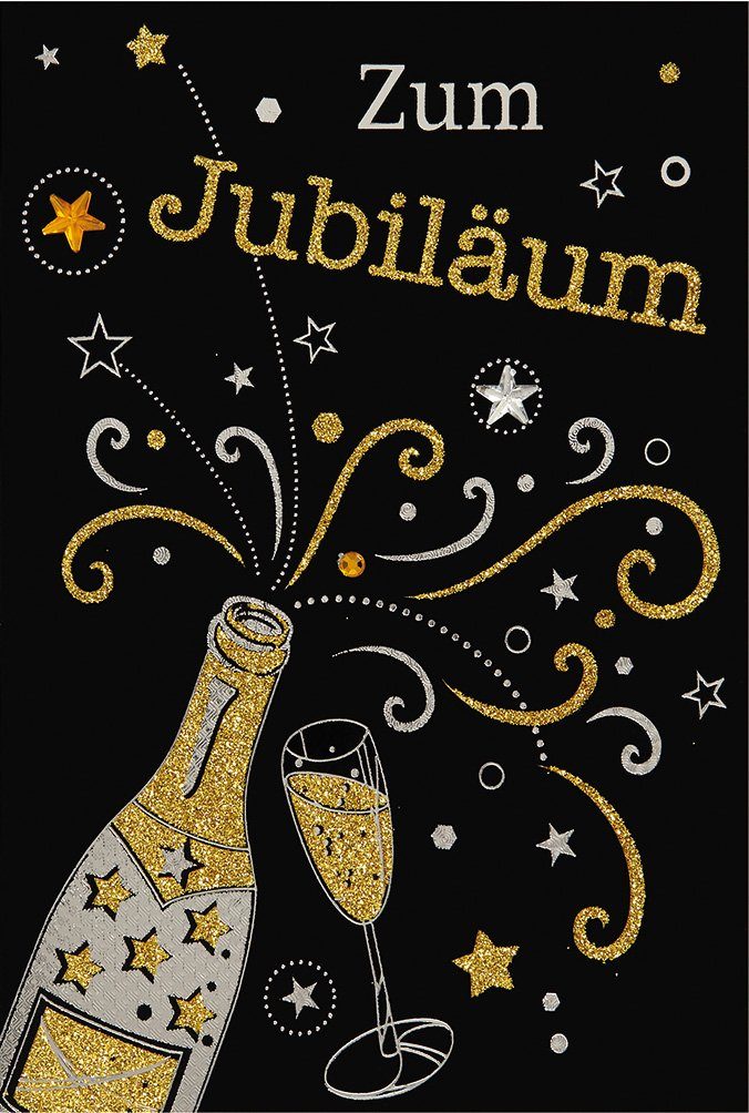 Grußkarten Jubiläum - Glückwunschkarte im Format 11,5 x 17 cm mit Briefumschlag