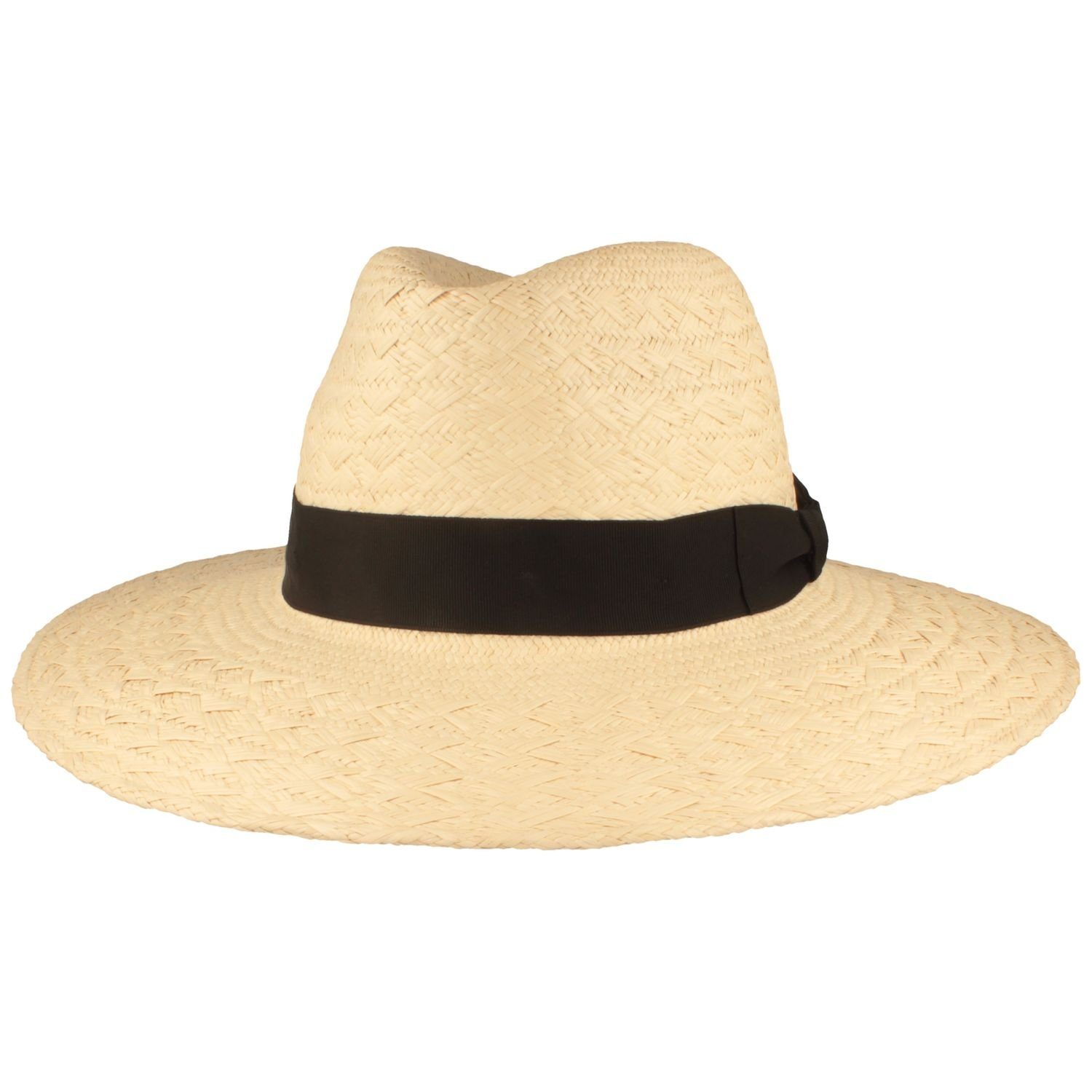 Breiter Strohhut sehr großer grob geflochtener Damen-Panama Hut