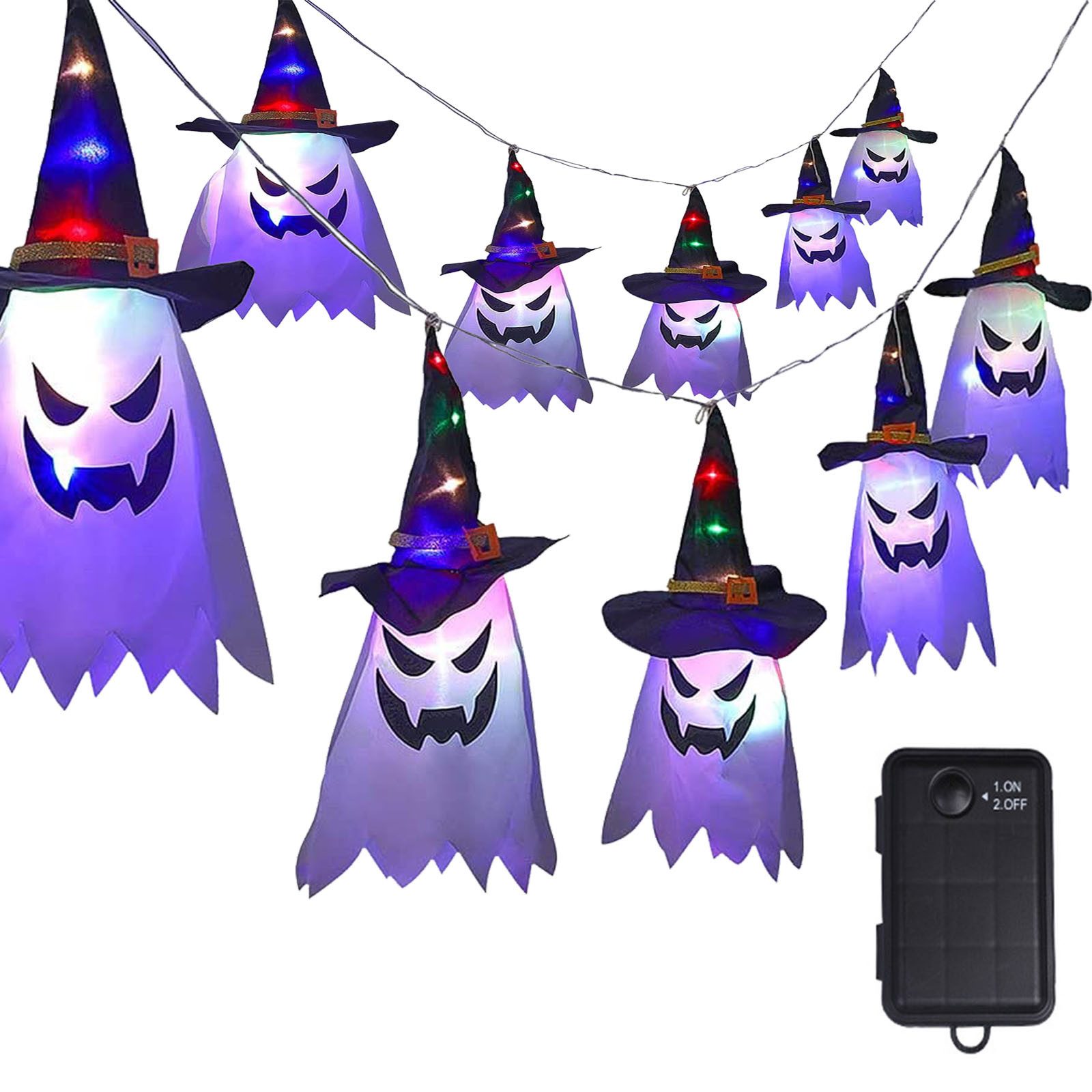 MUPOO Dekohänger Halloween LED-Lichterkette Geister 45cm günstig online kaufen