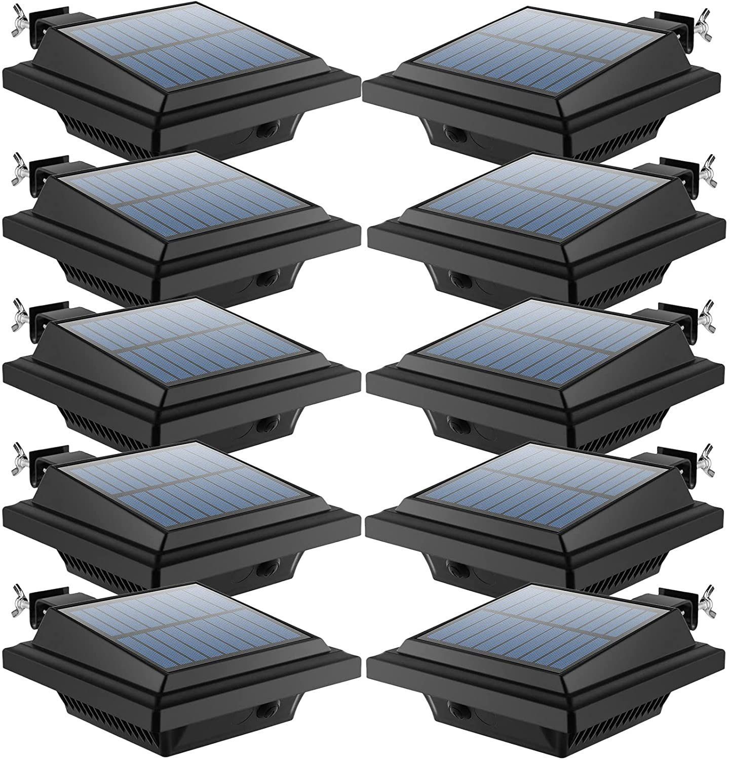 Zaunlampen Home Solar 10Stk. Dachrinnenleuchte Lichtsensor 40LEDs safety