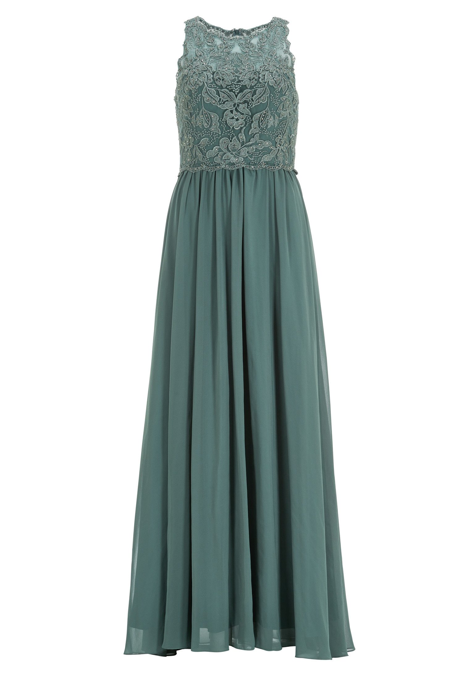 Abendkleid - High-closed-Abendkleid mit floraler Spitze