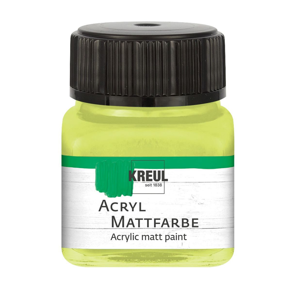 Acrylfarbe KREUL Acryl Mattfarbe lemon 20ml Glas