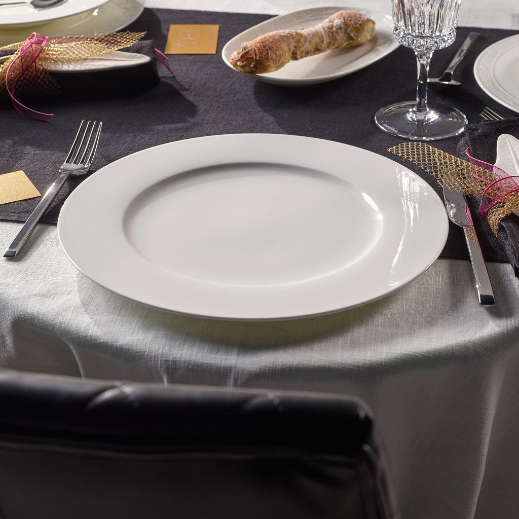 Villeroy & Boch Signature Platzteller White Pearl Gourmet-/Platzteller, 1-tlg., Premium Bone Porcelain, mikrow.- & spülm.sicher, Made in Germany