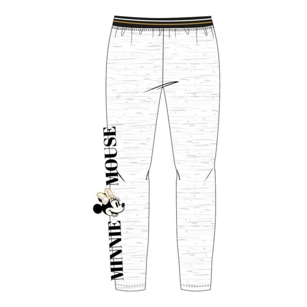 EplusM Leggings Minnie Maus Leggings, grau mit Schriftzug und Minnie Mouse Logo