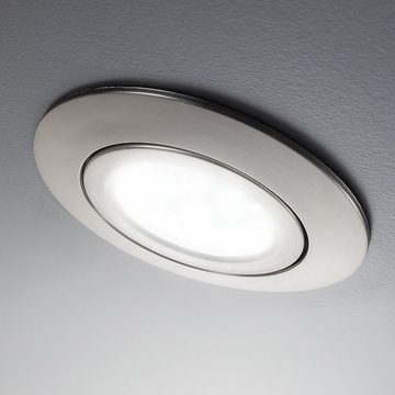 B.K.Licht LED Einbauleuchte Mano, Dimmfunktion, LED fest integriert, Warmweiß, LED Einbaustrahler Spots dimmbar ultra-flach Einbaulampe Deckenleuchte