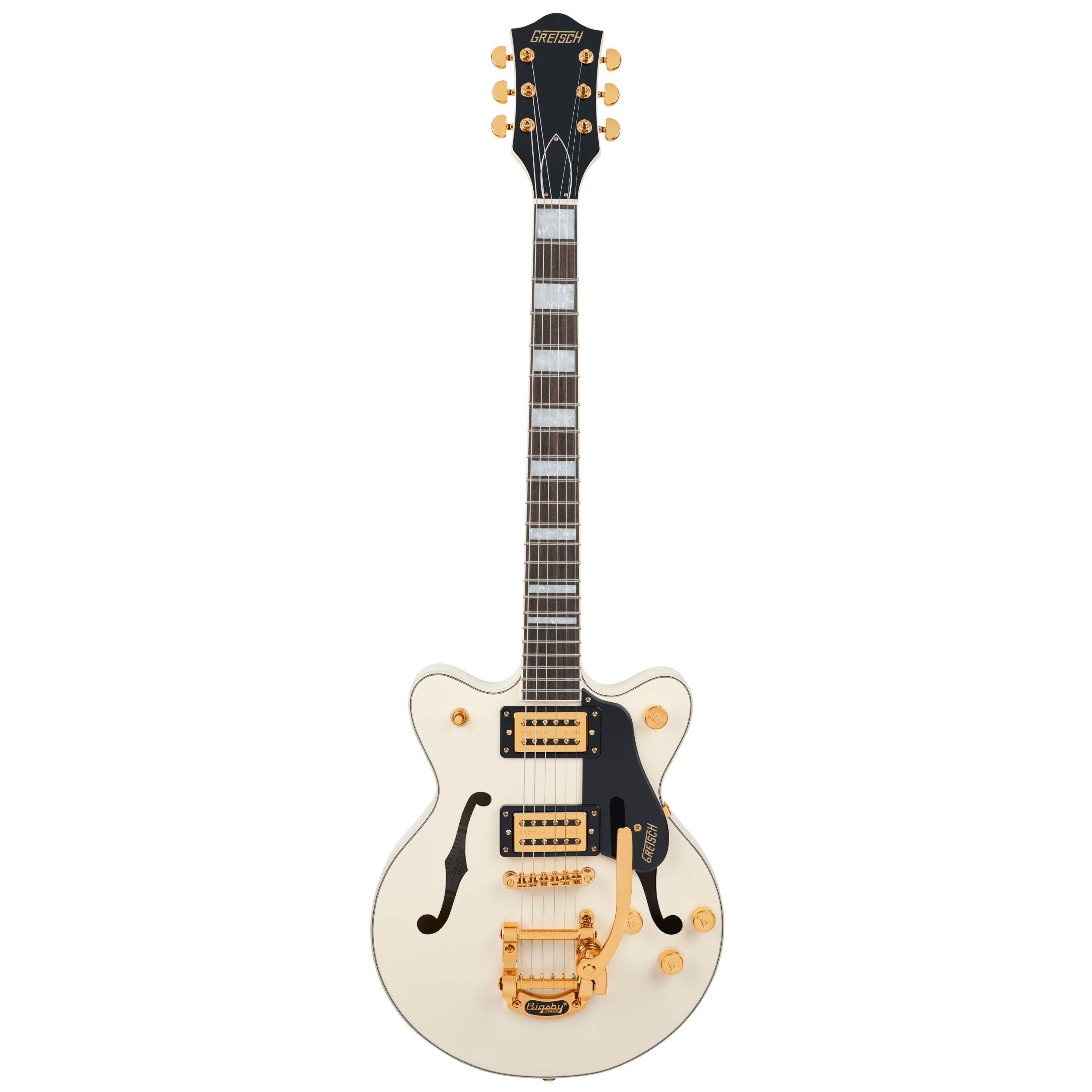 Gretsch Halbakustik-Gitarre, Halb-Akustik Gitarren, Semi Hollow-Modelle, G2655TG Streamliner Center Block Jr Double Cut Bigsby Vintage White