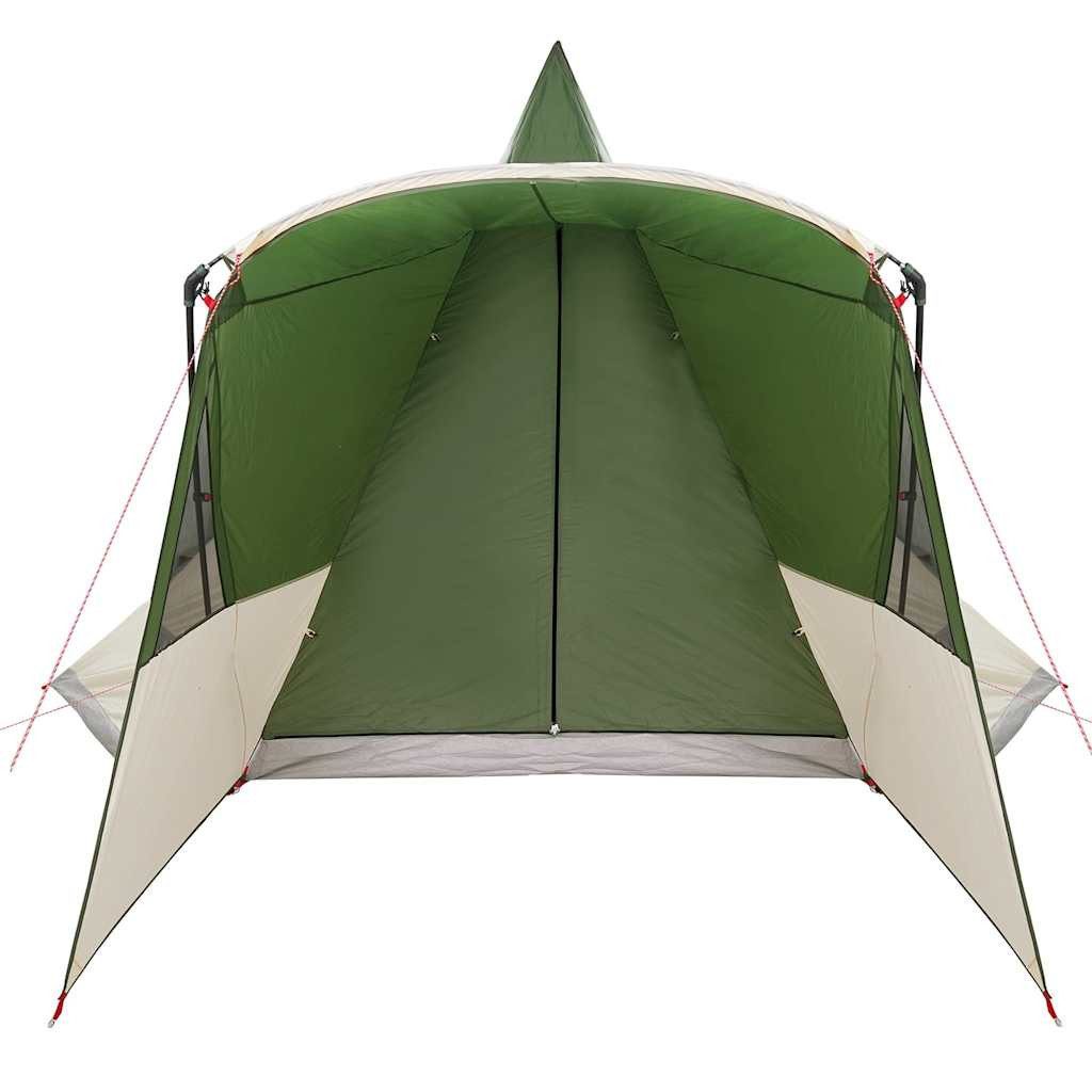 vidaXL Tipi-Zelt Teepee Zelt für 8 Personen mit Dach Grün 720 x 465 x 295 cm, (1 tlg)