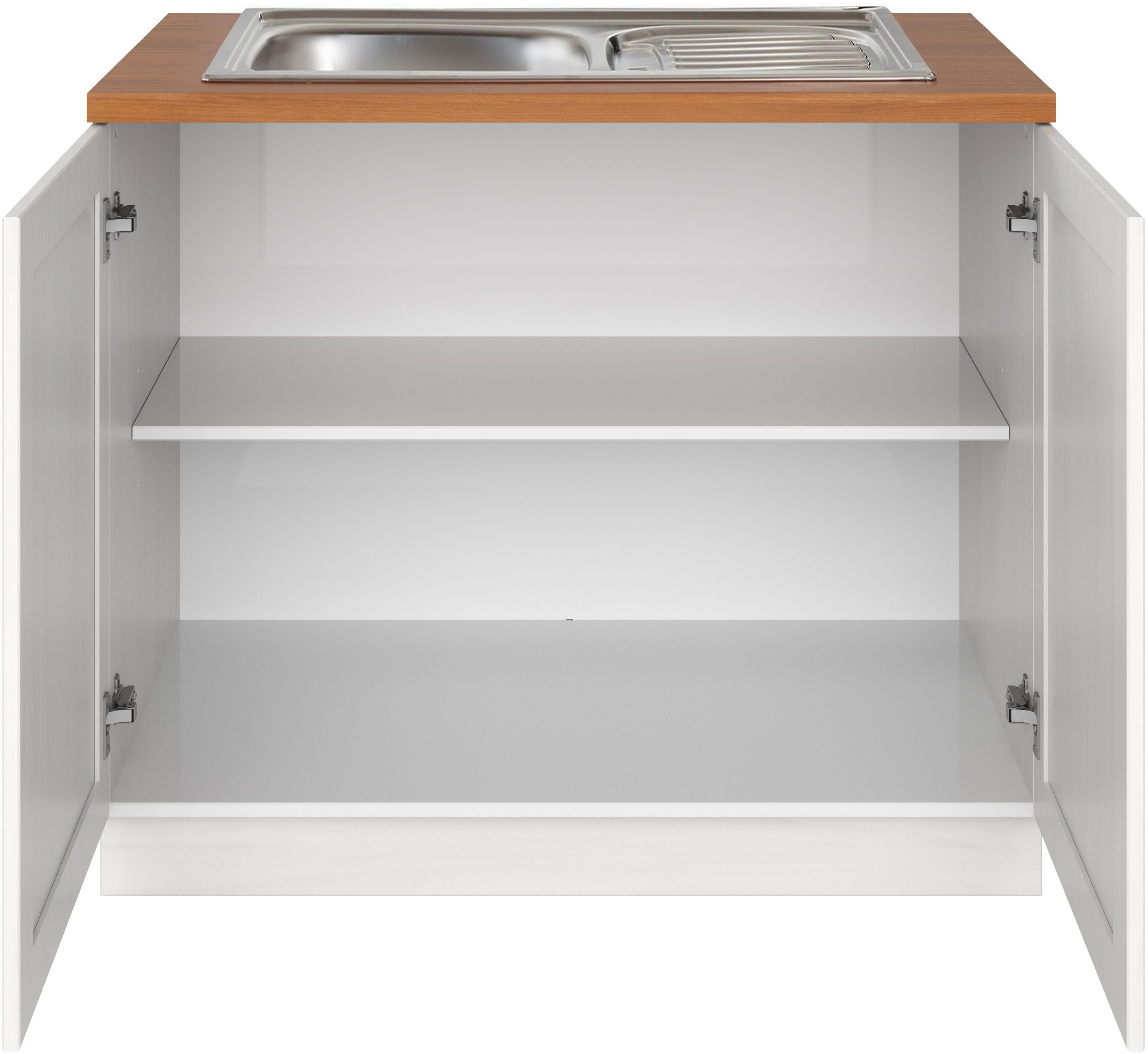 Home affaire Spülenschrank Teramo Breite 100 cm, inkl. Einbauspülbecken – Bild 4 von 5