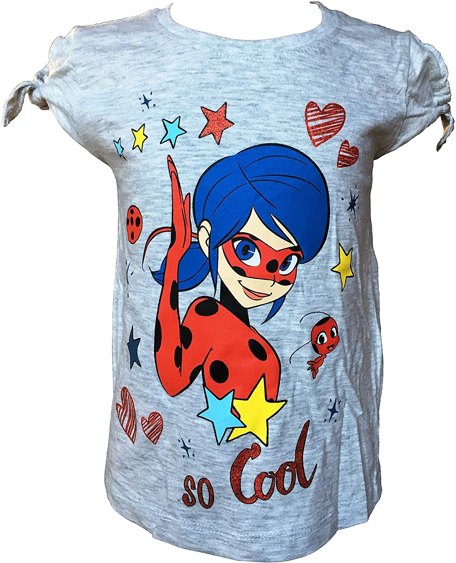 Miraculous - Ladybug T-Shirt Miraculous Ladybug T-Shirt blau, rot + grau Mädchen