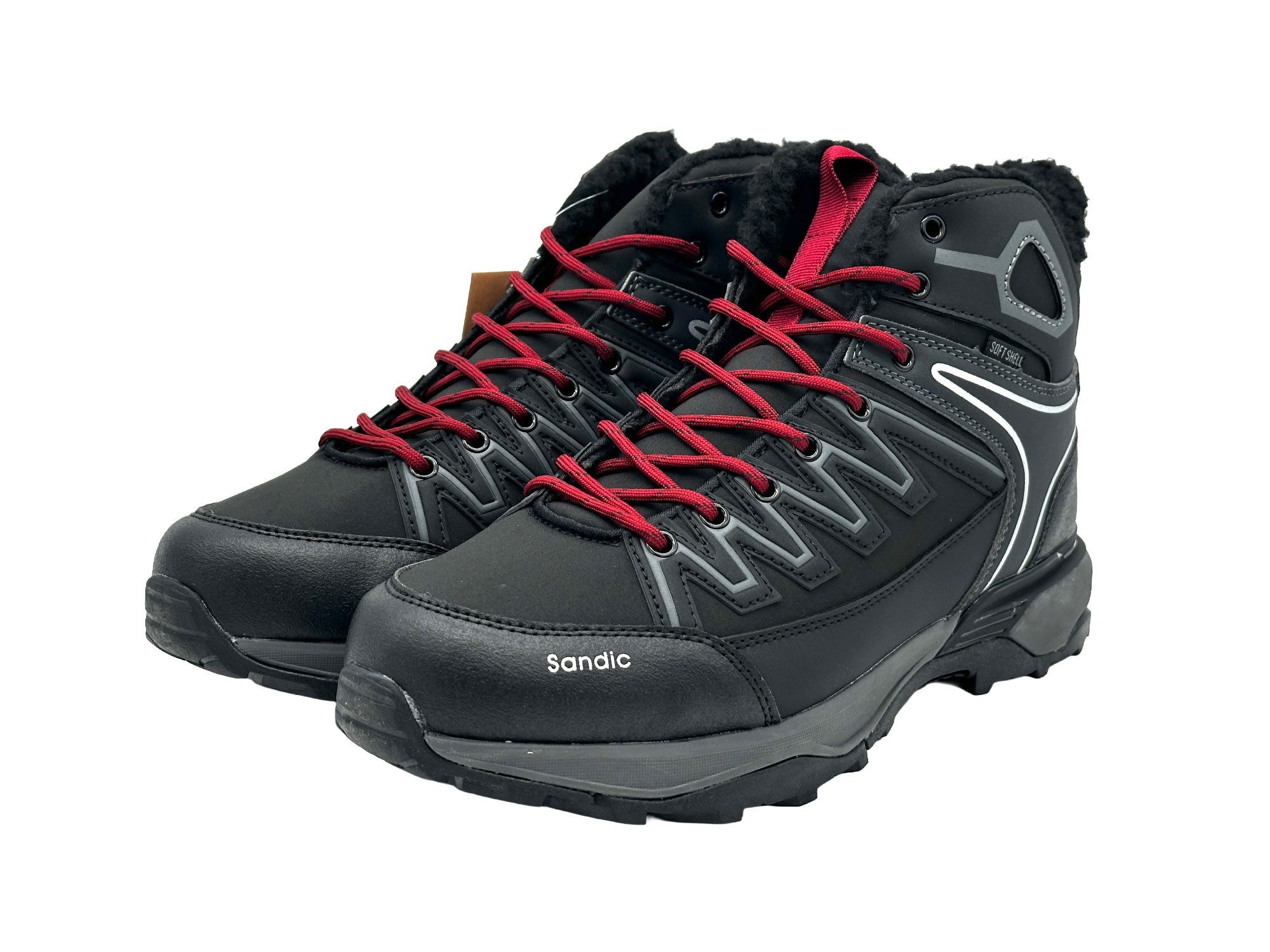 Nowaland Warm gefütterte Wanderschuhe mit rutschfester Profilsohle Winterstiefel Wasserabweisend, robust und warm gefüttert