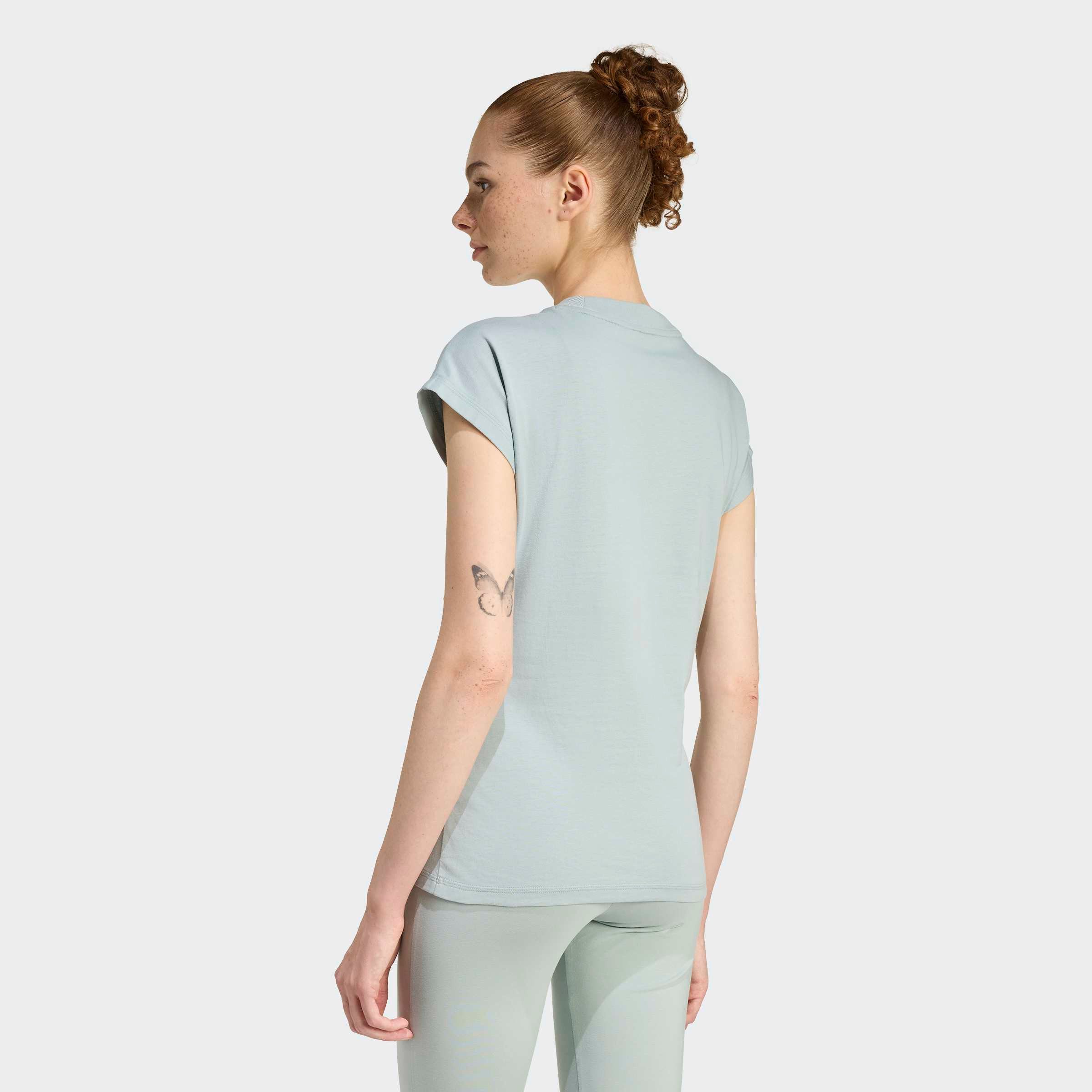adidas Sportswear T-Shirt ESSENTIALS LINEAR COTTON sportlicher Stil, Kurzarm, ohne Verschluss, aus Baumwolle