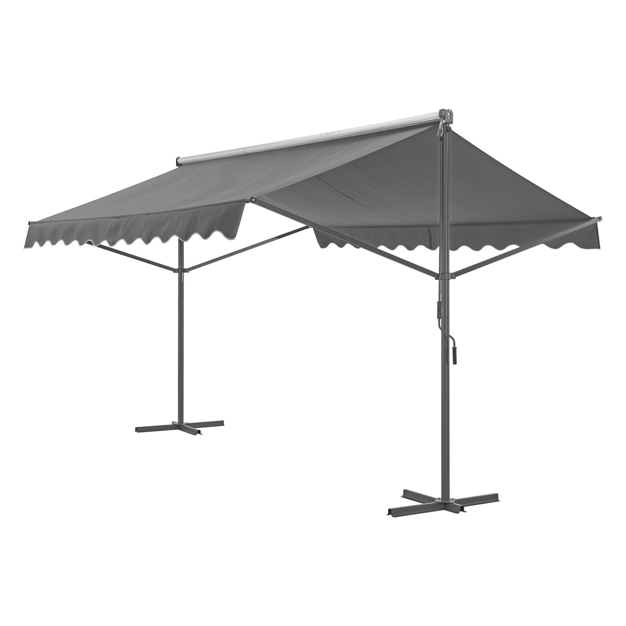 pro.tec Standmarkise Selenizza freistehende Markise 300x300x260cm Dunkelgra günstig online kaufen