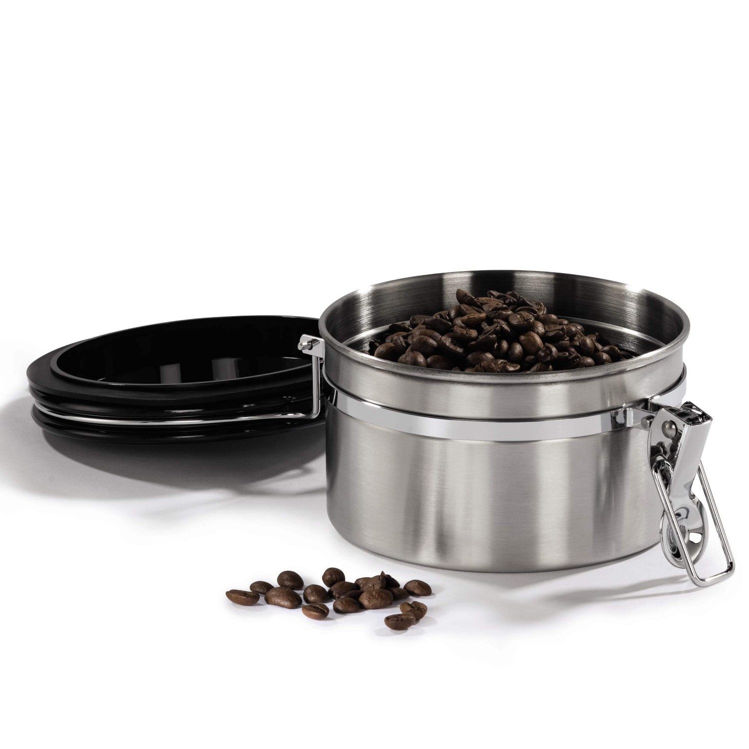 Kaffeedose Kaffeedose Edelstahl 250g Luftdicht Silber