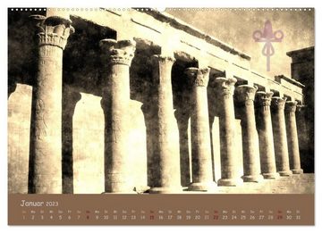 CALVENDO Wandkalender Ägypten Nostalgie & Antike 2023 (Premium, hochwertiger DIN A2 Wandkalender 2023, Kunstdruck in Hochglanz)