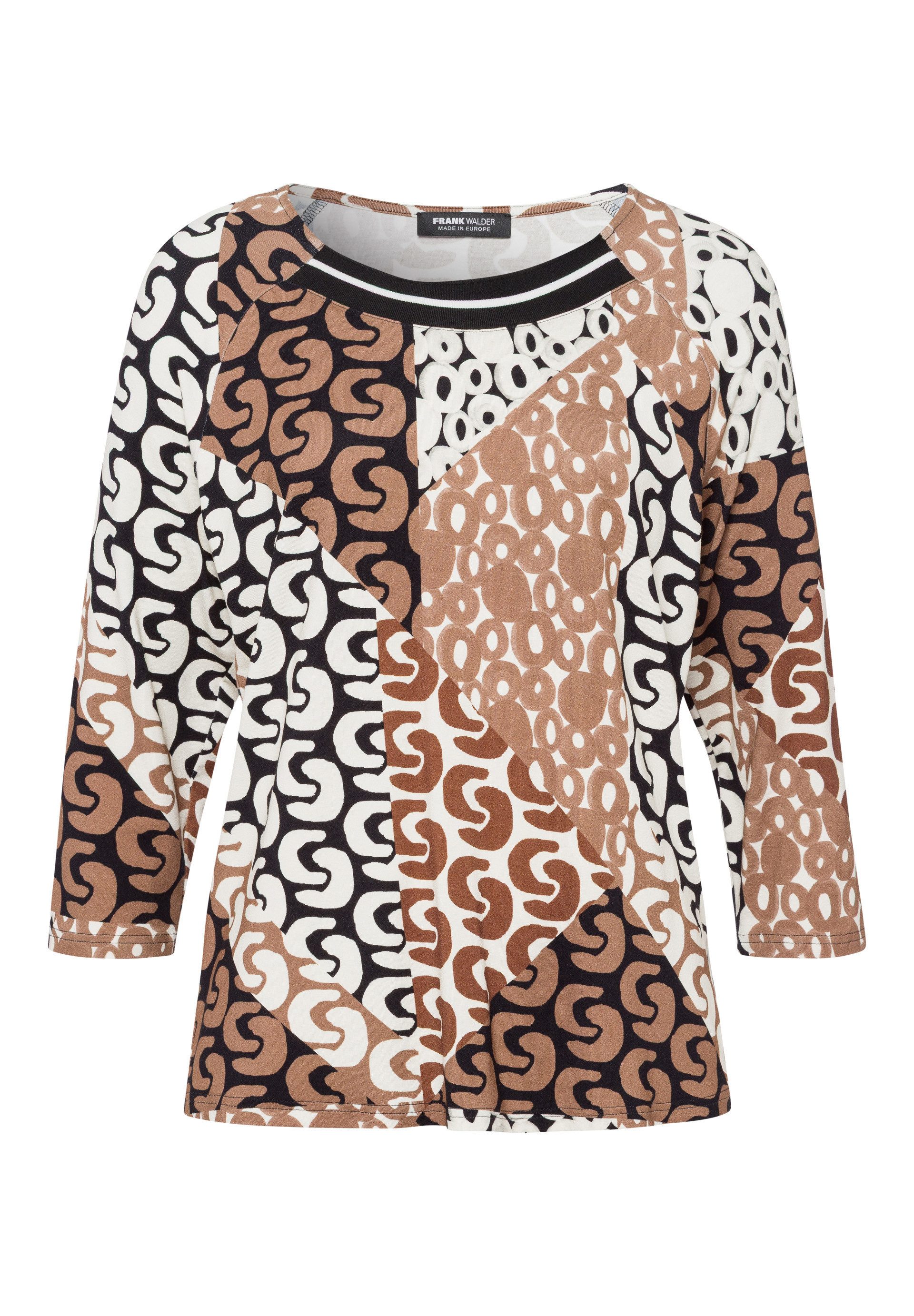 FRANK WALDER Langarmshirt mit Strickbündchen günstig online kaufen