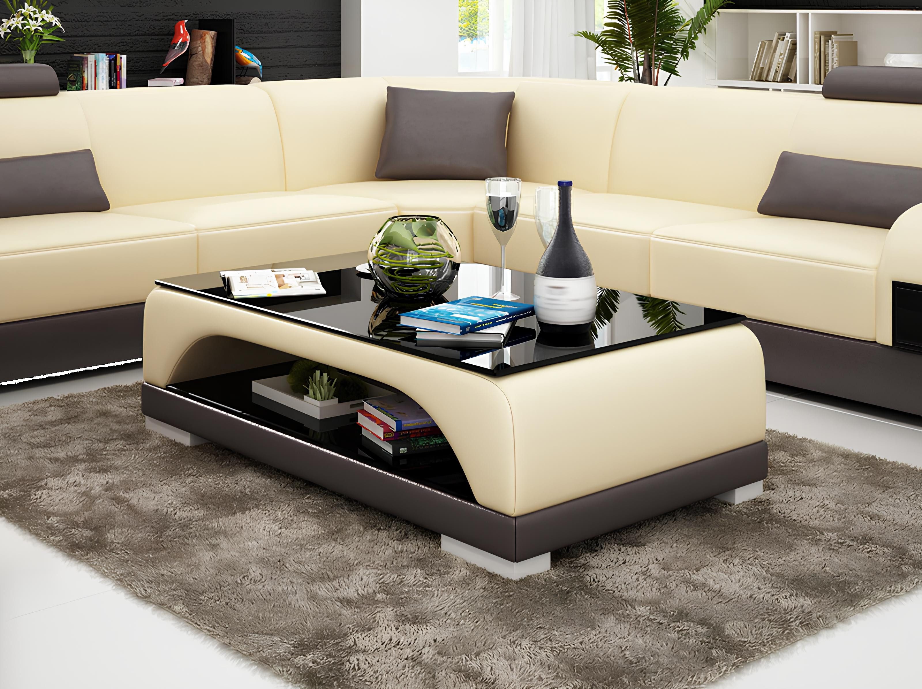 Xlmoebel Couchtisch Designer Beistelltisch CT9005 aus Glas mit elegantem Design (Packung, Couchtisch CT9005), Hergestellt in Europa